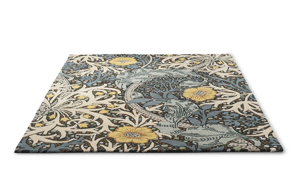 Seaweed TEAL Blue-yellow rug