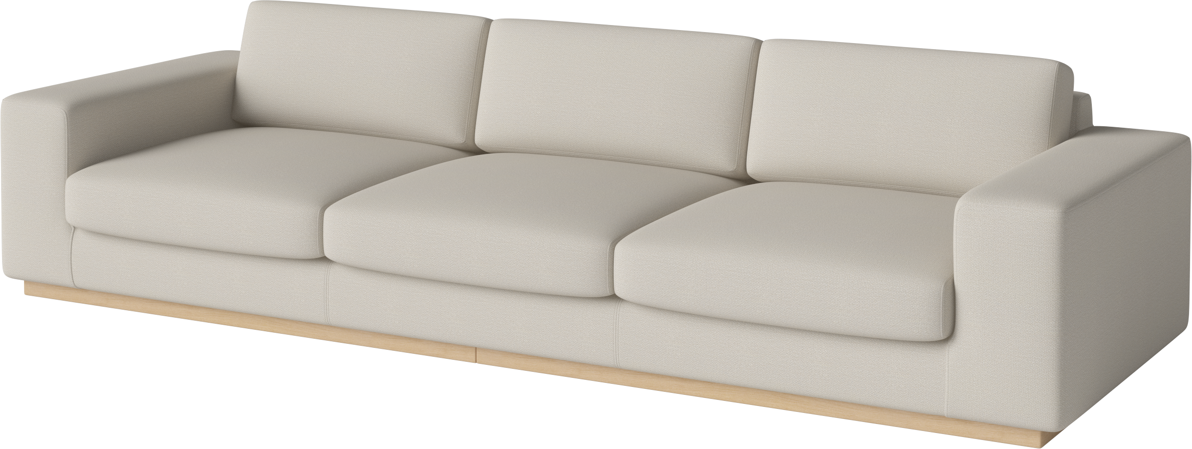 Sofa 4-osobowa SEPIA podstawa z bielonego drewna dębowego