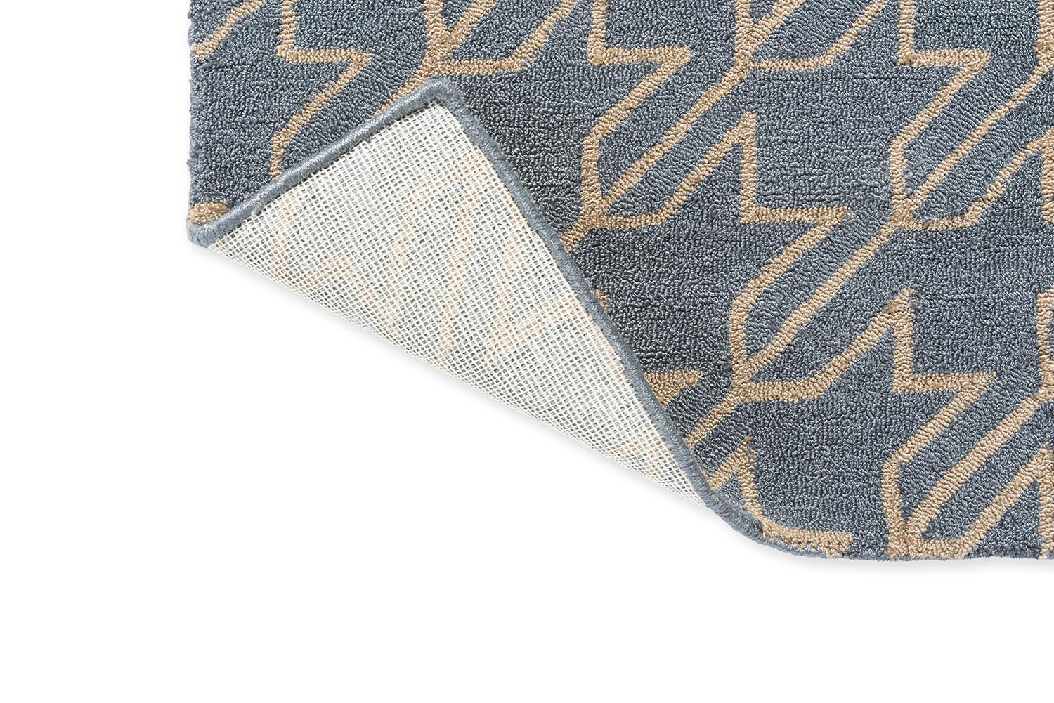 Dywan zewnętrzny HOUNDSTOOTH WASHED niebiesko-beżowy