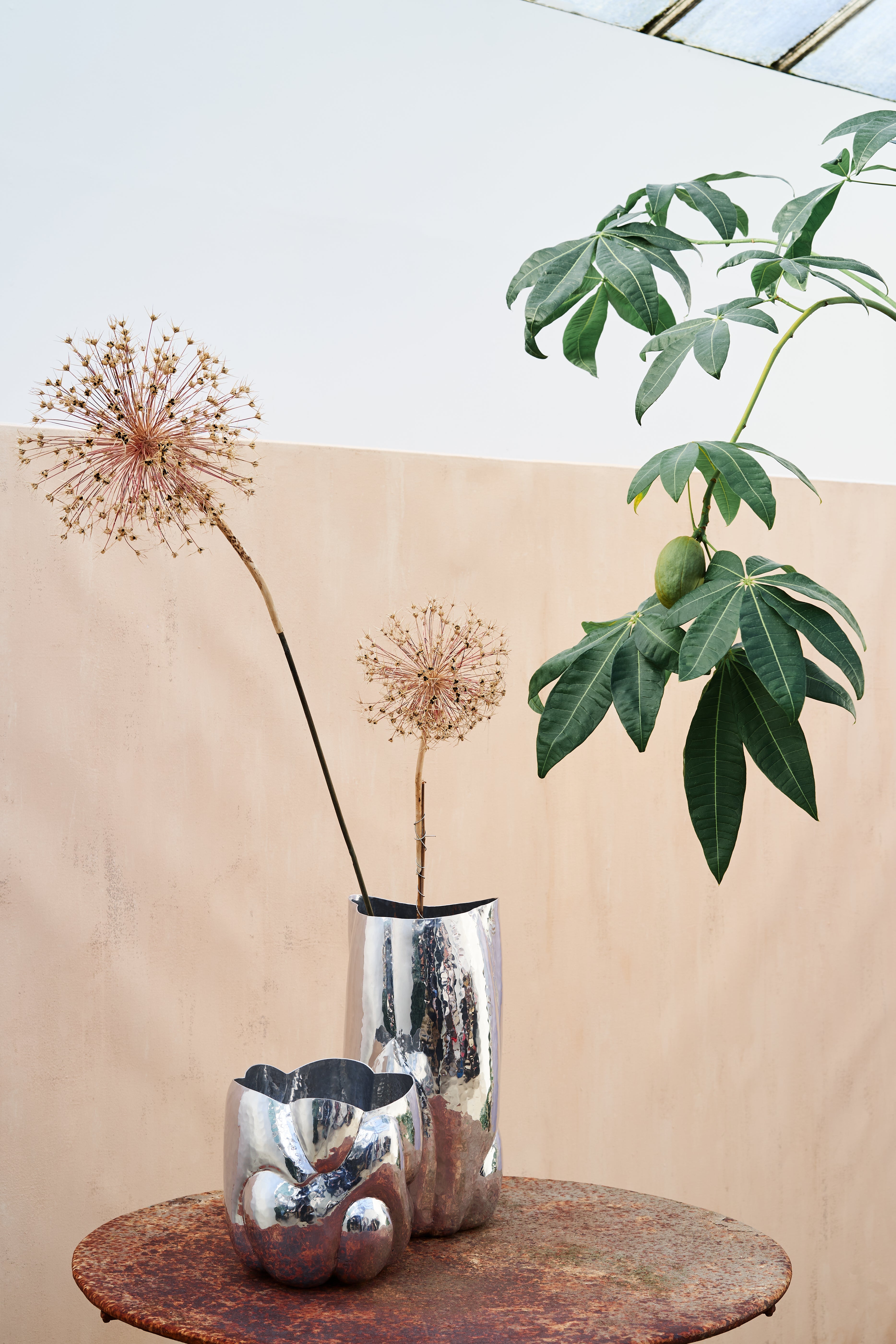 Silberwolke hohe Vase