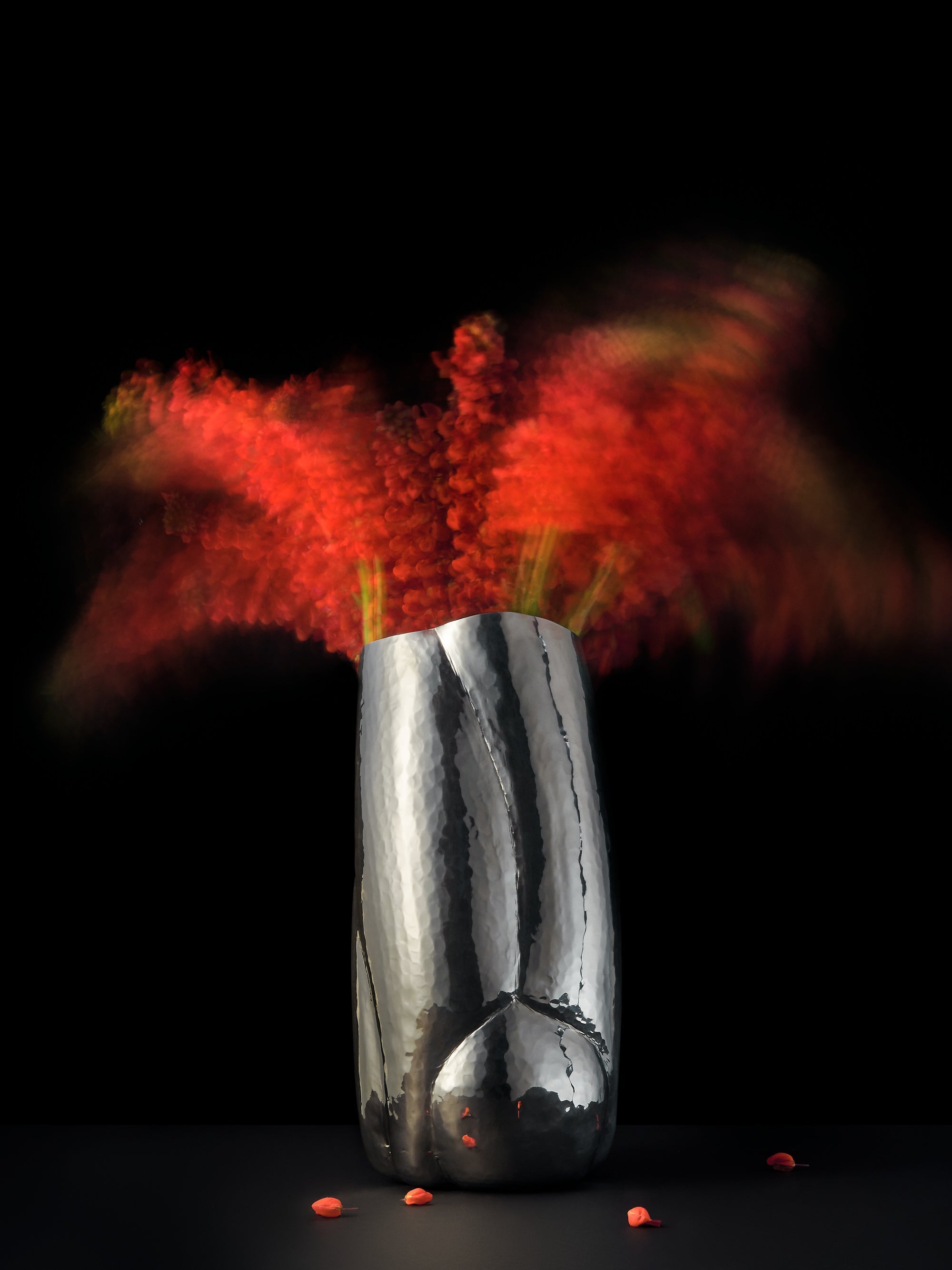 Silberwolke hohe Vase