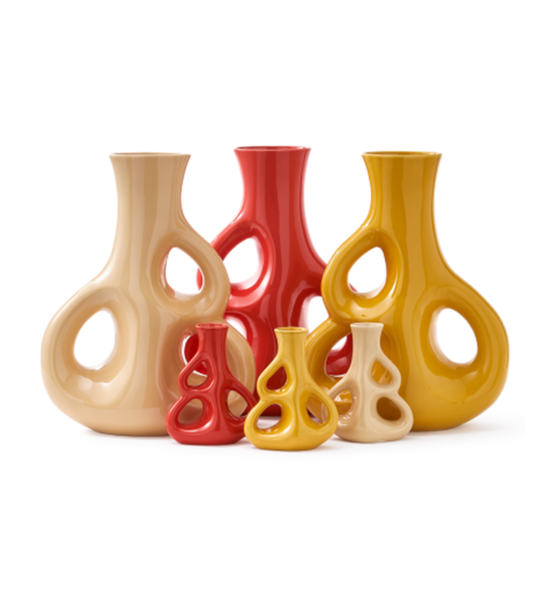 THREE EARS vase yellow