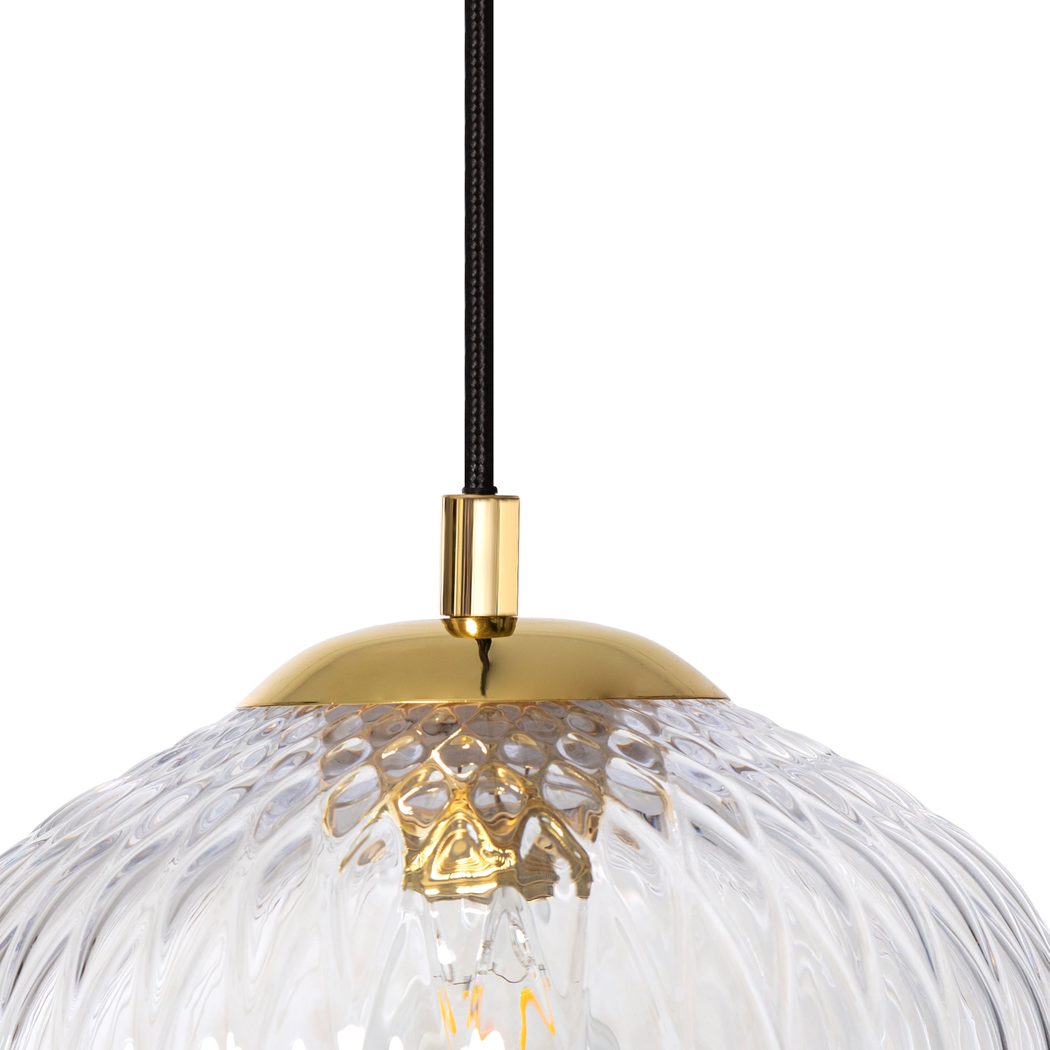 Lampa wisząca na listwie VENUS 3 szklany klosz