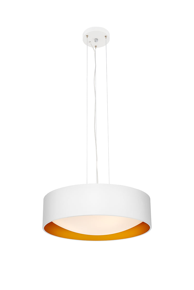 Lampa wisząca VERO biały ze złotym środkiem