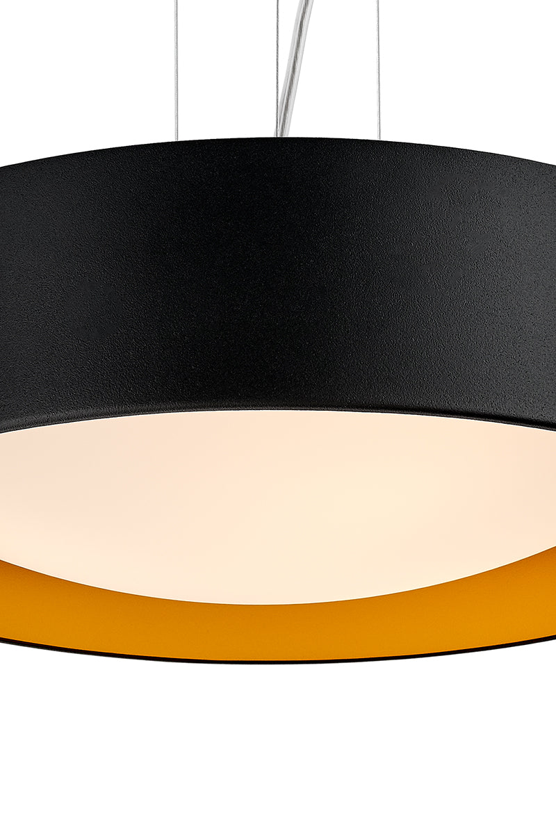 Lampa wisząca VERO czarny ze złotym środkiem