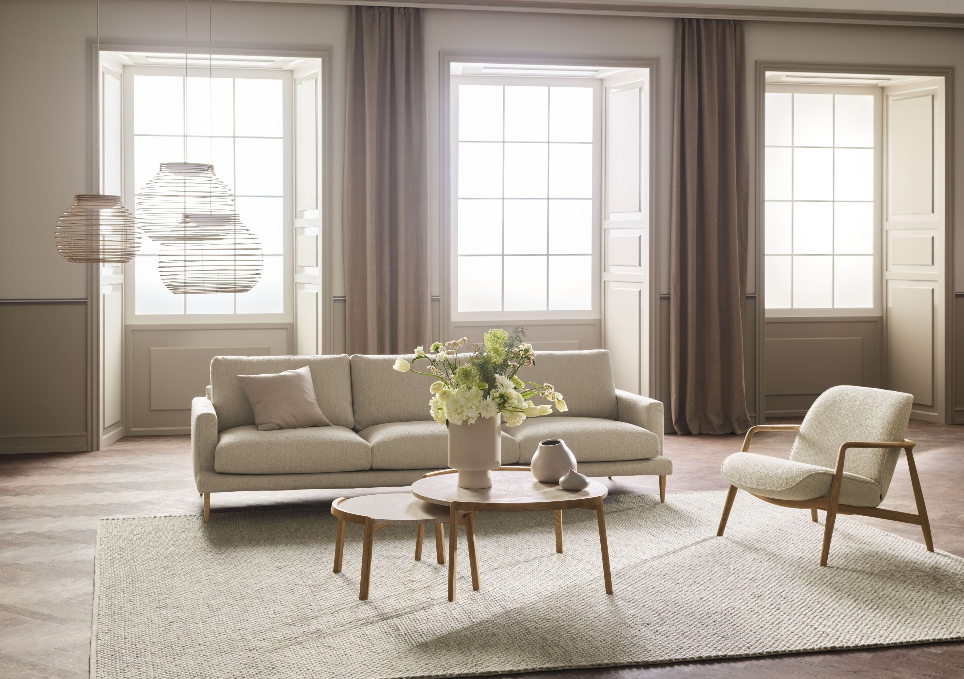 Sofa 3-osobowa VENEDA SLIM stalowa podstawa