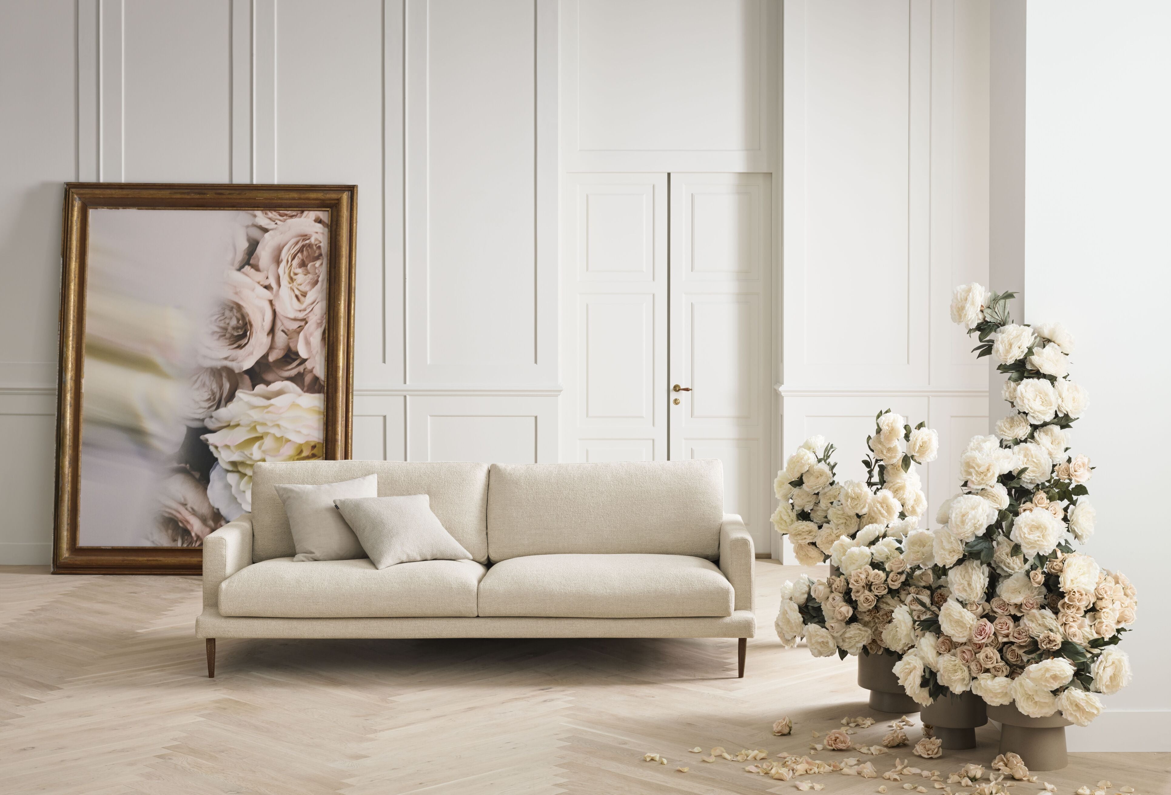 Sofa 3-osobowa VENEDA SLIM stalowa podstawa