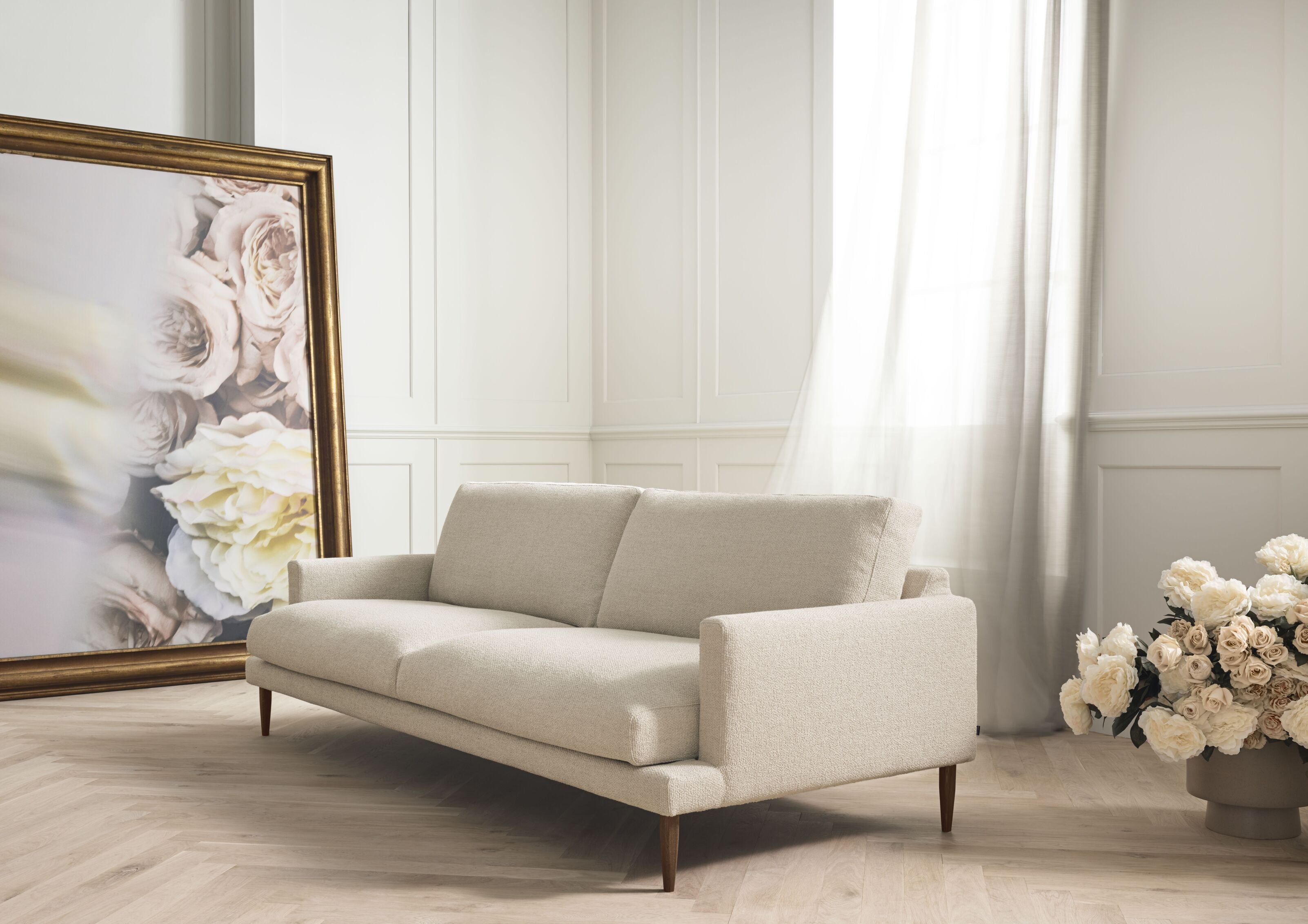 Sofa 4-osobowa VENEDA SLIM bielona podstawa