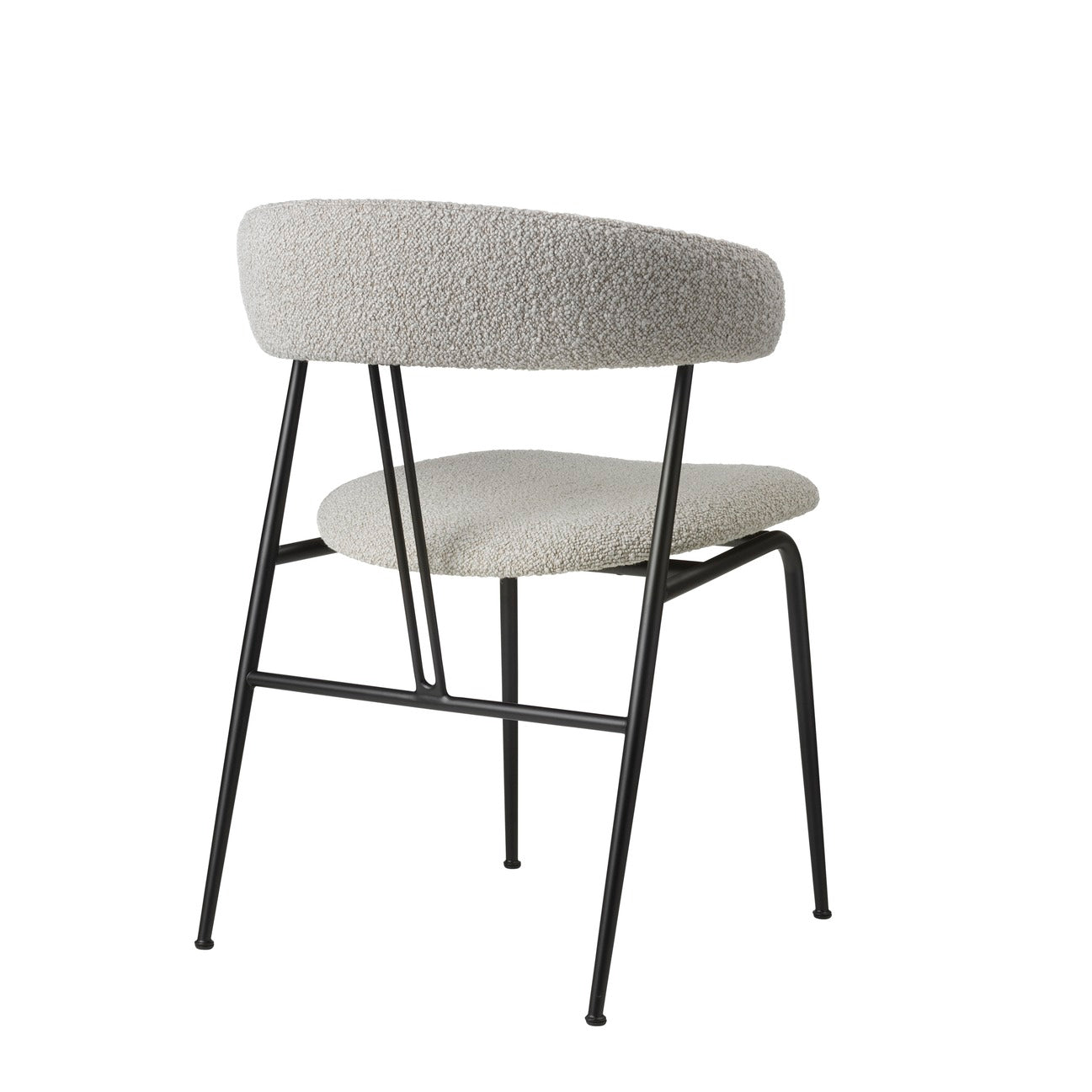 VIOLIN upholstered chair with black base