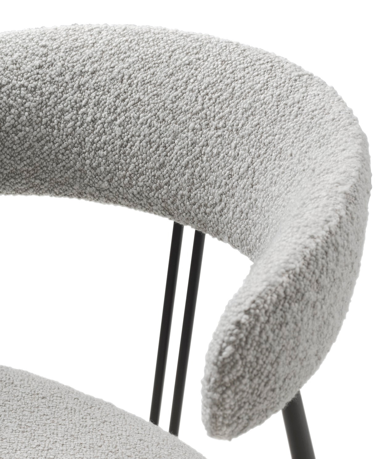 VIOLIN upholstered chair with black base