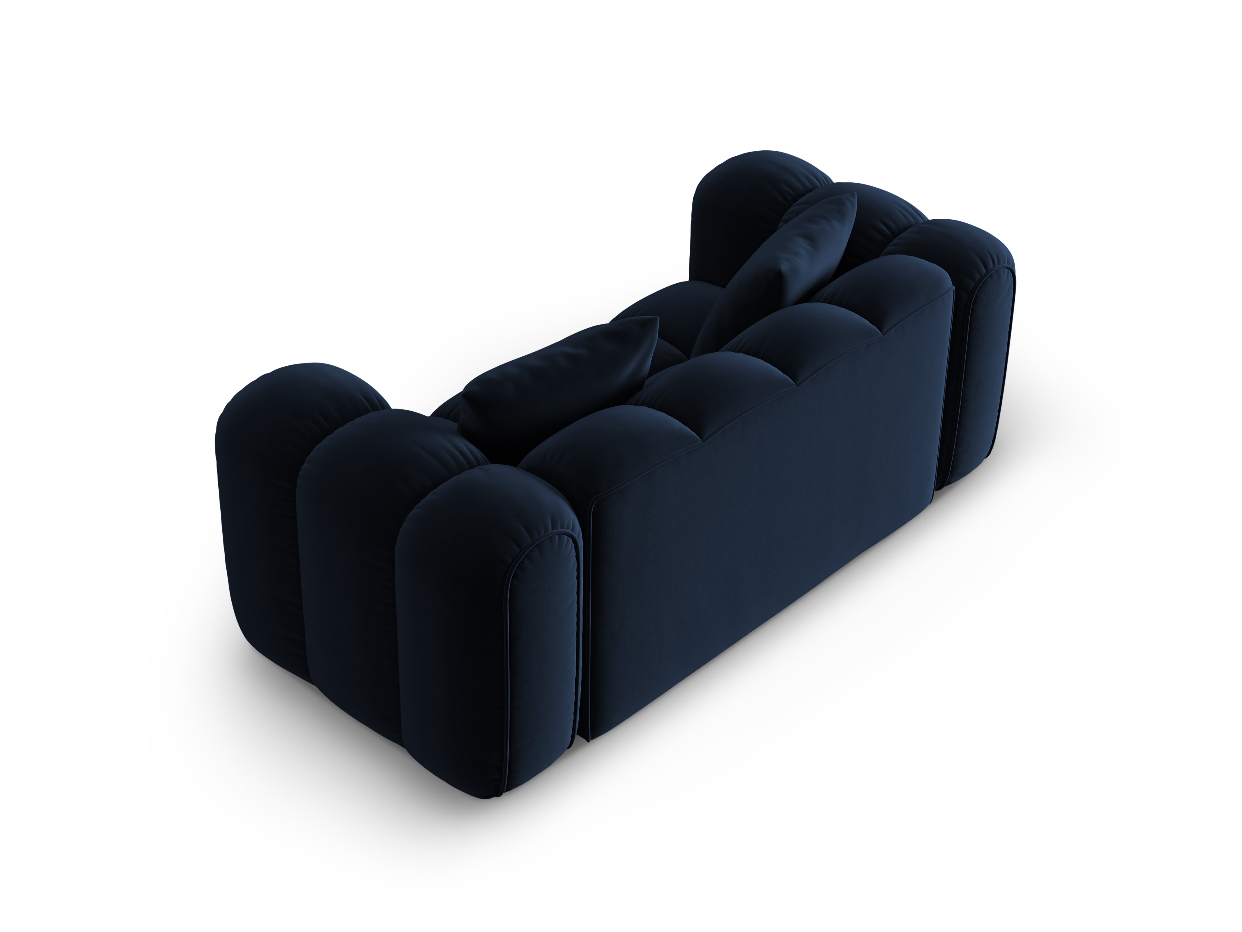 Sofa aksamitna 2-osobowa ASTRO granat królewski