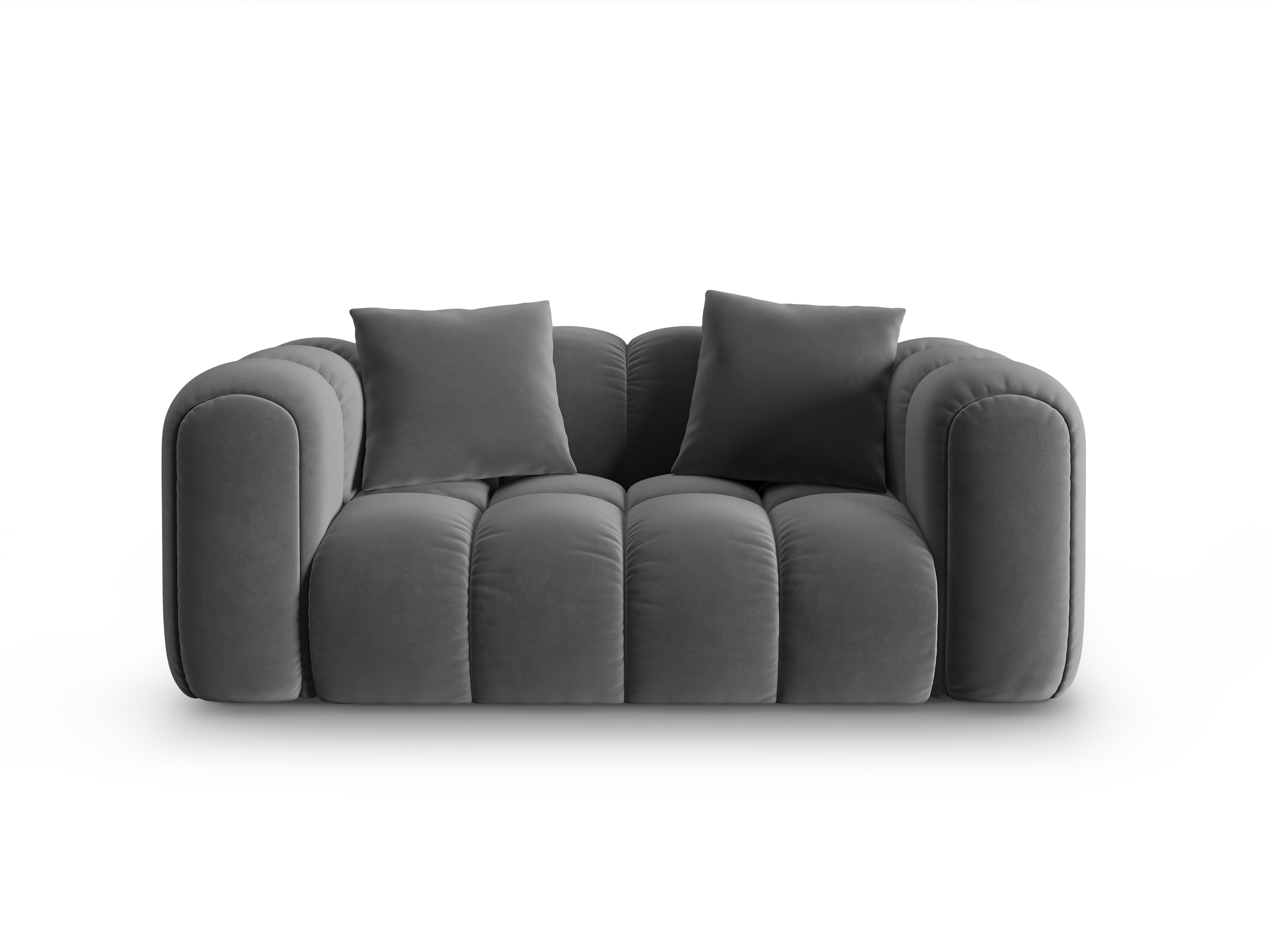 Sofa aksamitna 2-osobowa ASTRO szary