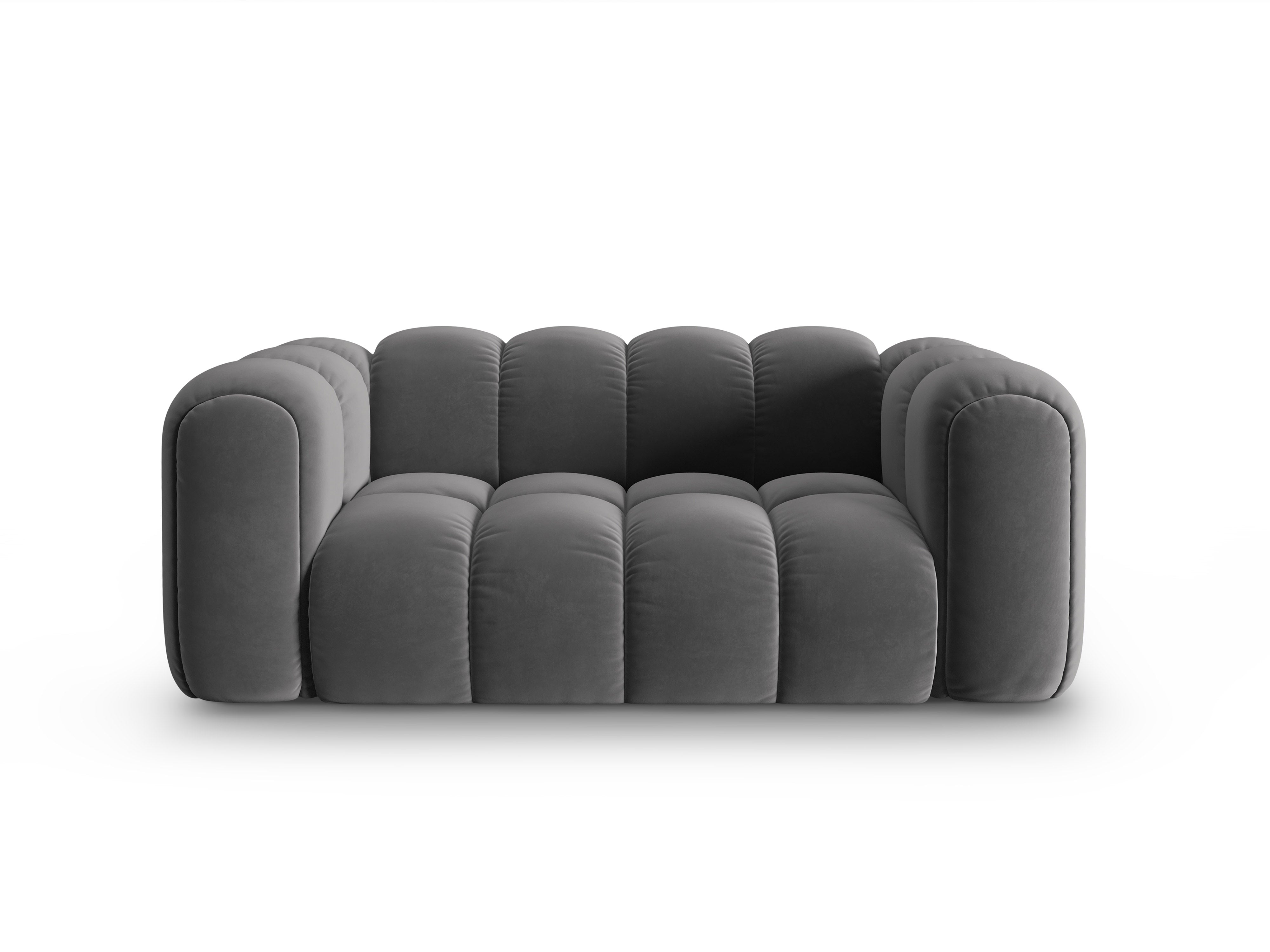 Sofa aksamitna 2-osobowa ASTRO szary