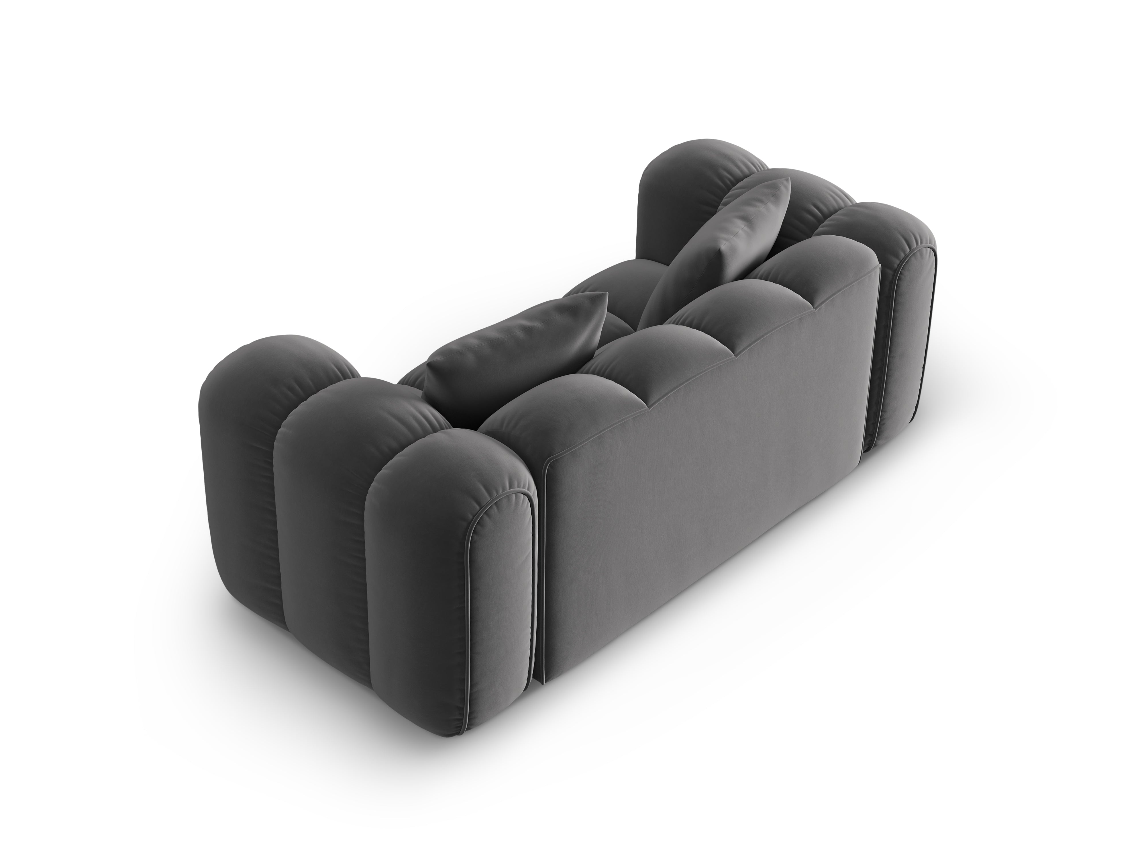Sofa aksamitna 2-osobowa ASTRO szary