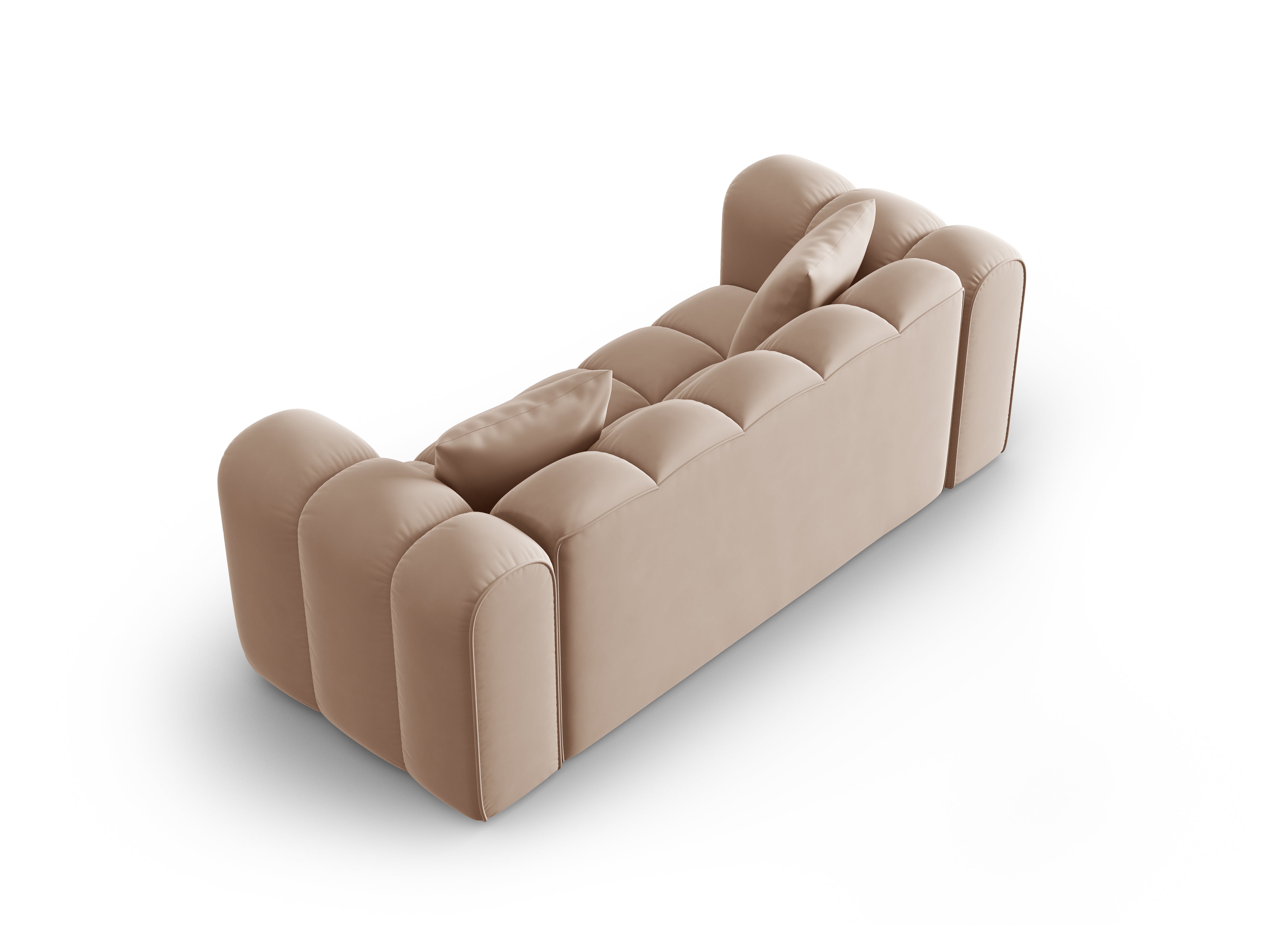 Sofa aksamitna 2-osobowa HALLEY beżowy