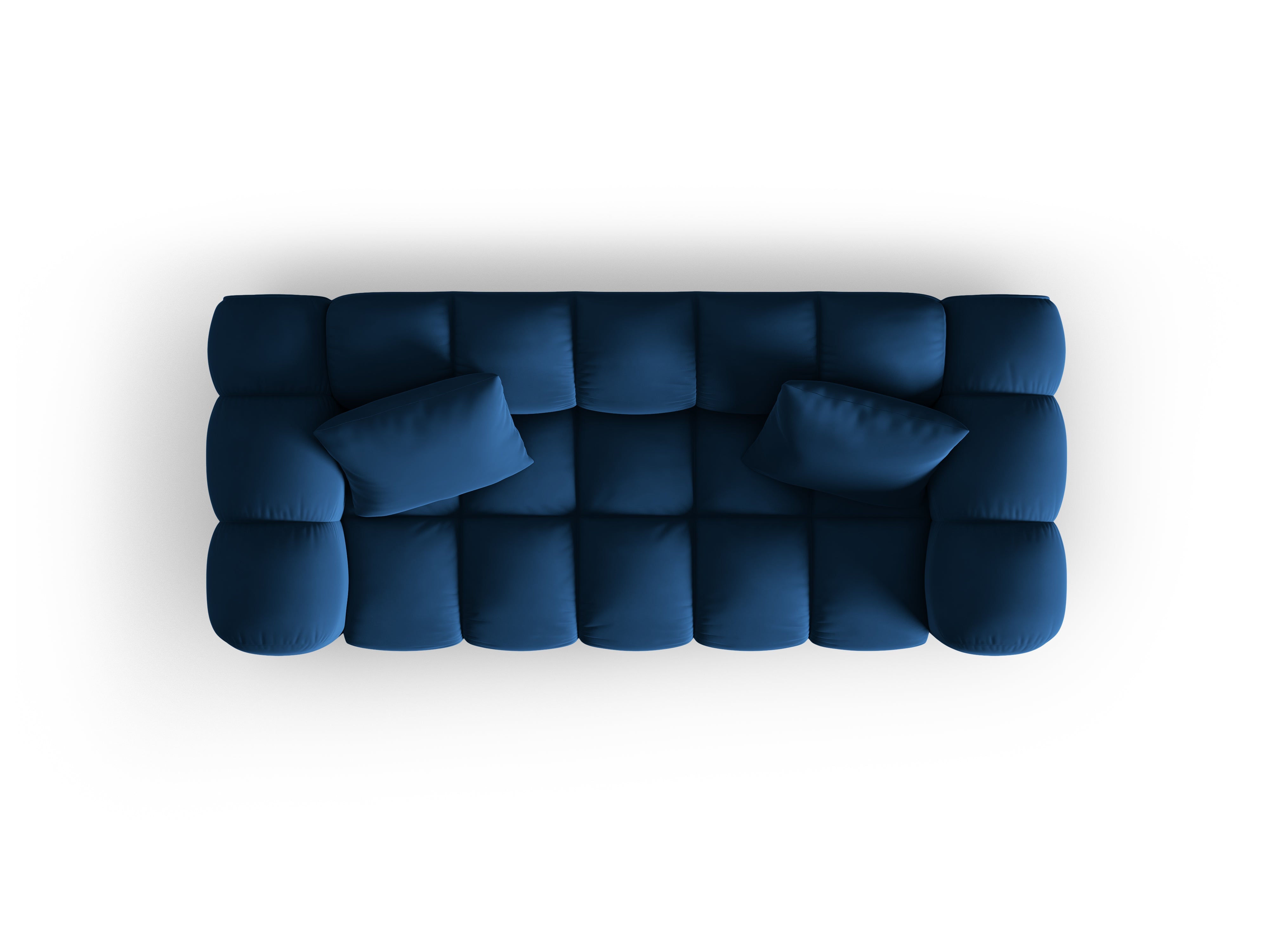 Sofa aksamitna 2-osobowa HALLEY granat królewski