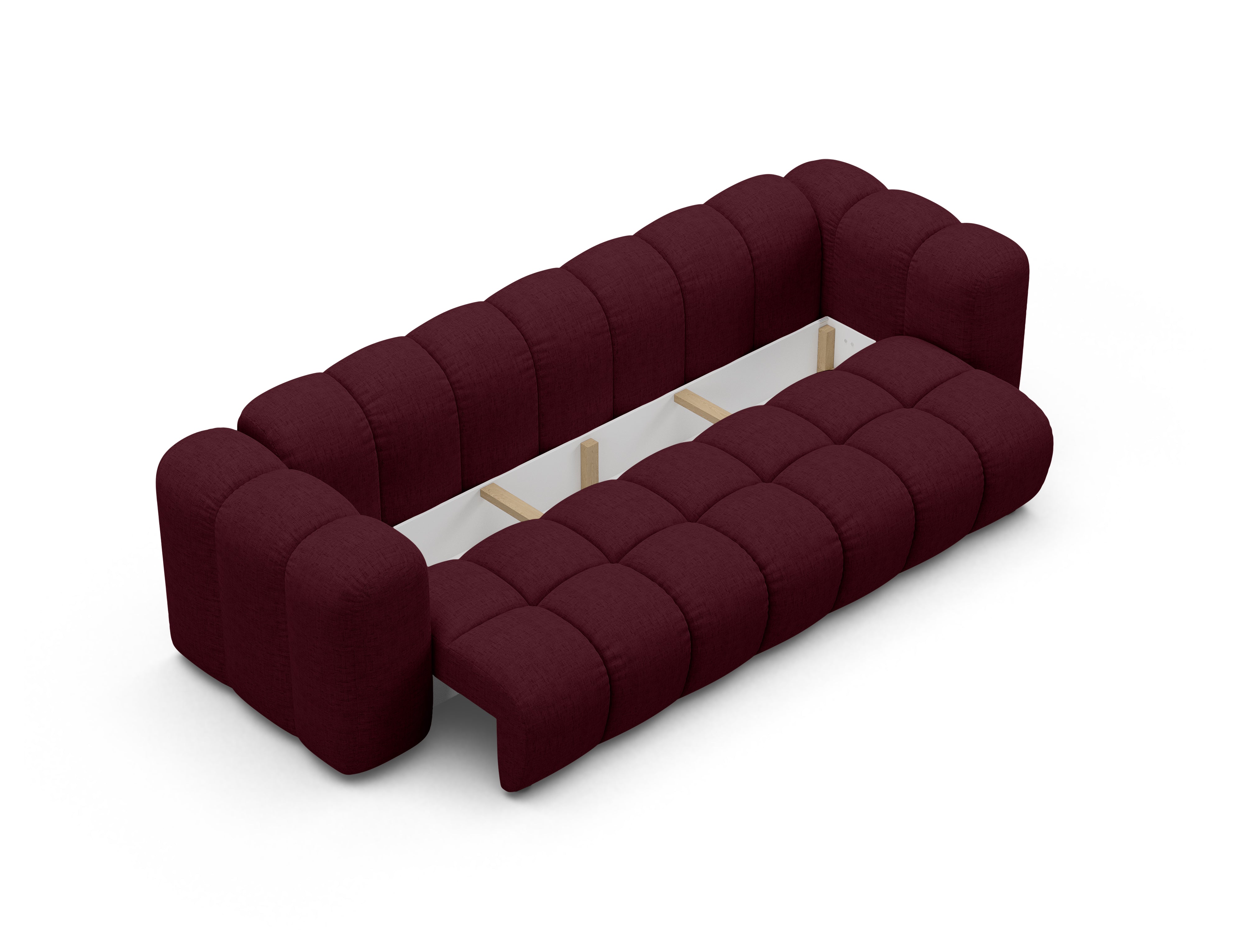 Sofa z funkcja spania ASTRO burgundowy szenil
