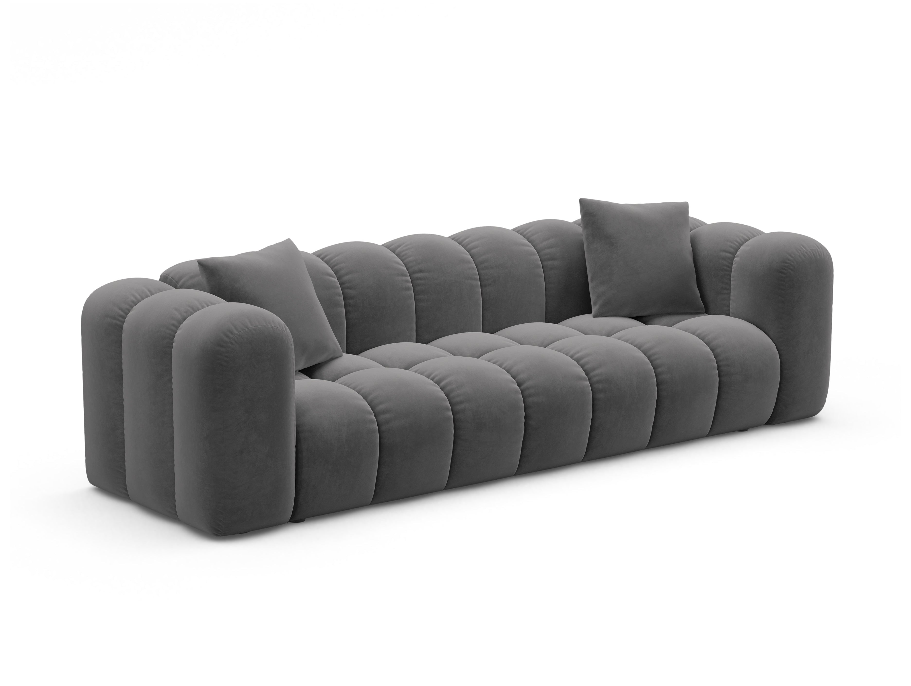 Velvet sofa with sleeping function ASTRO gray