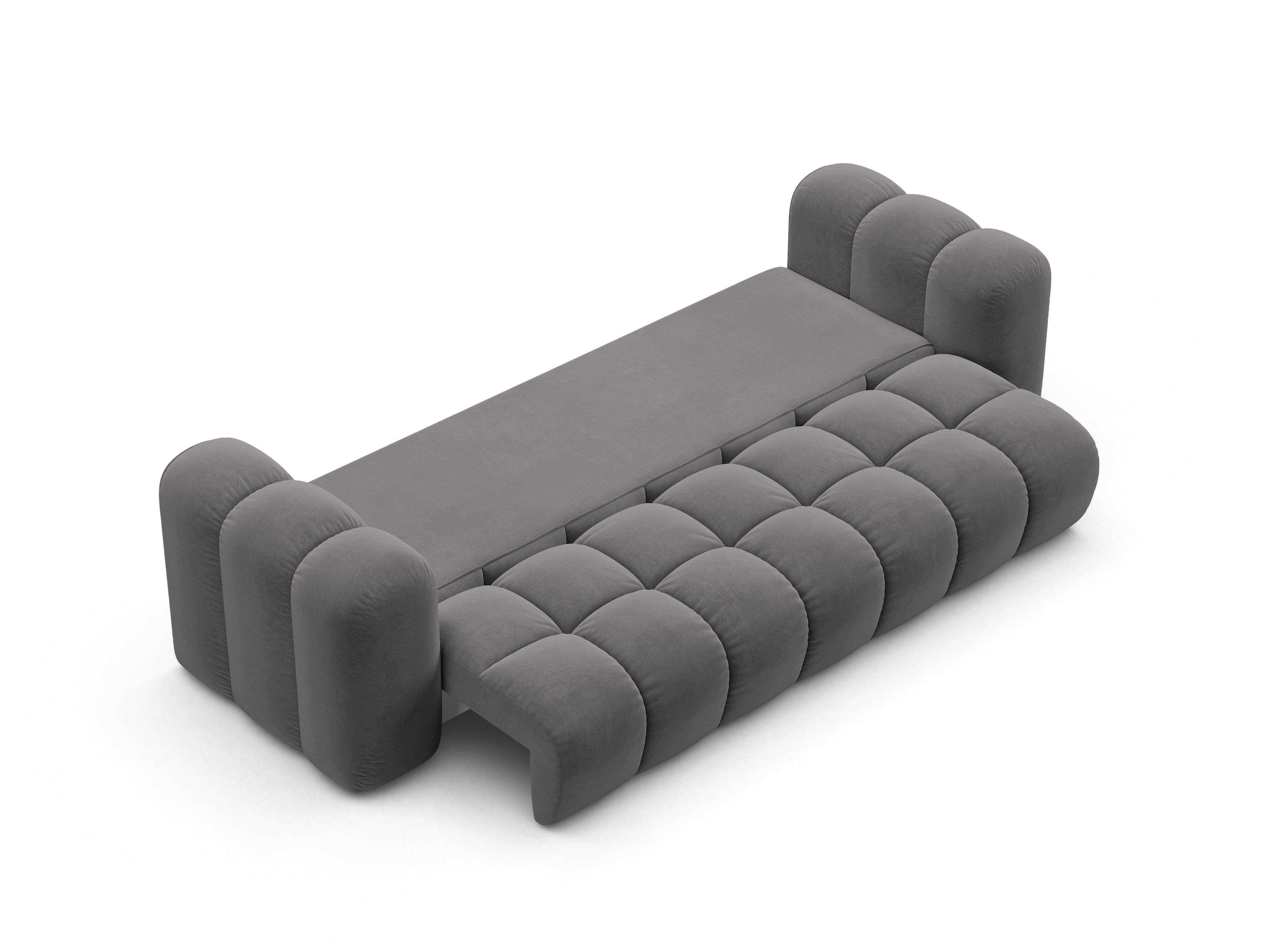 Velvet sofa with sleeping function ASTRO gray