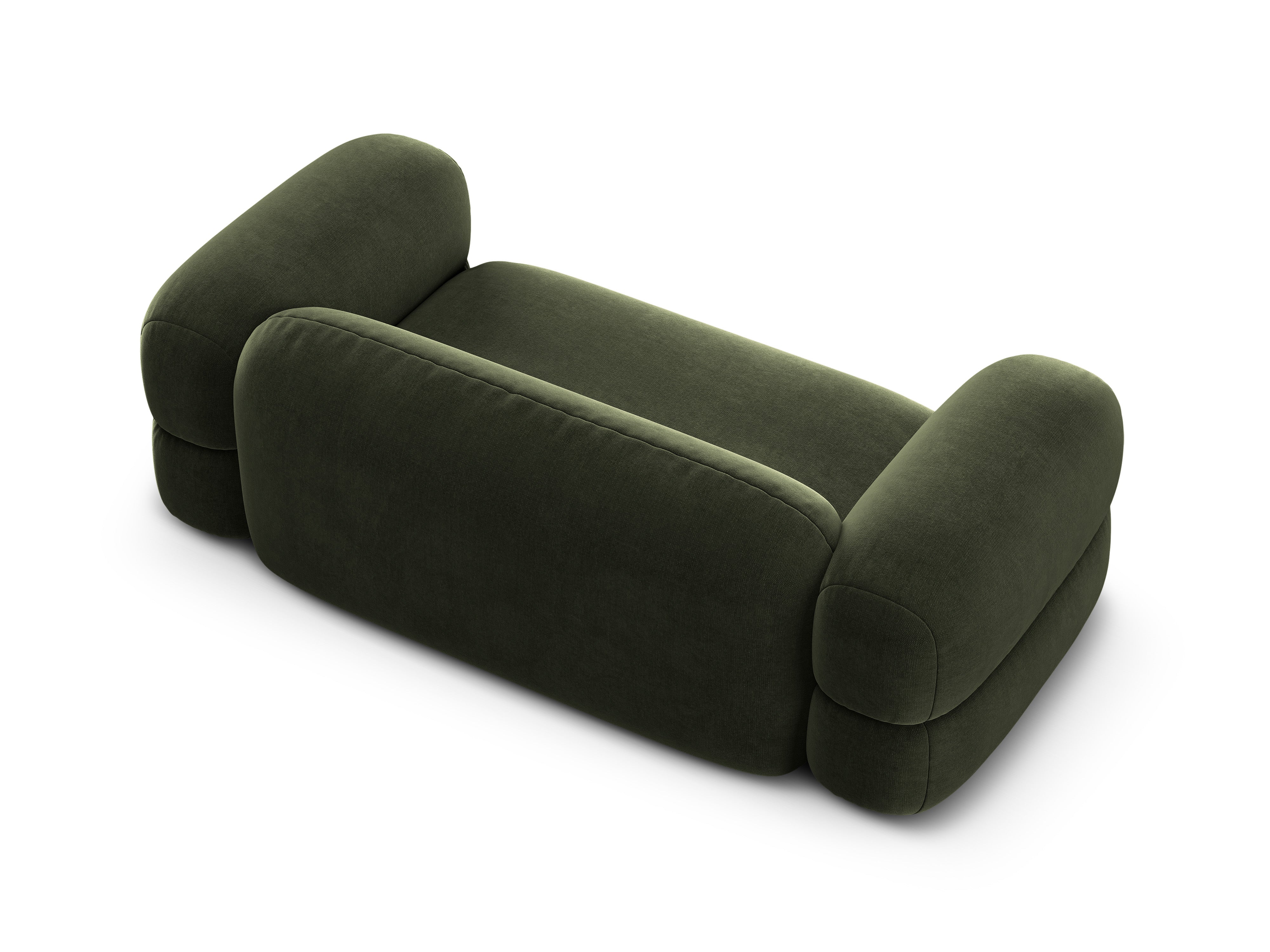 Sofa aksamitna 3-osobowa ROGER oliwkowy