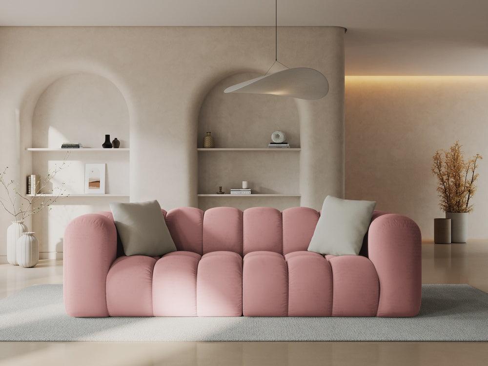 Sofa aksamitna 3-osobowa HALLEY różowy Windsor & Co Eye on Design