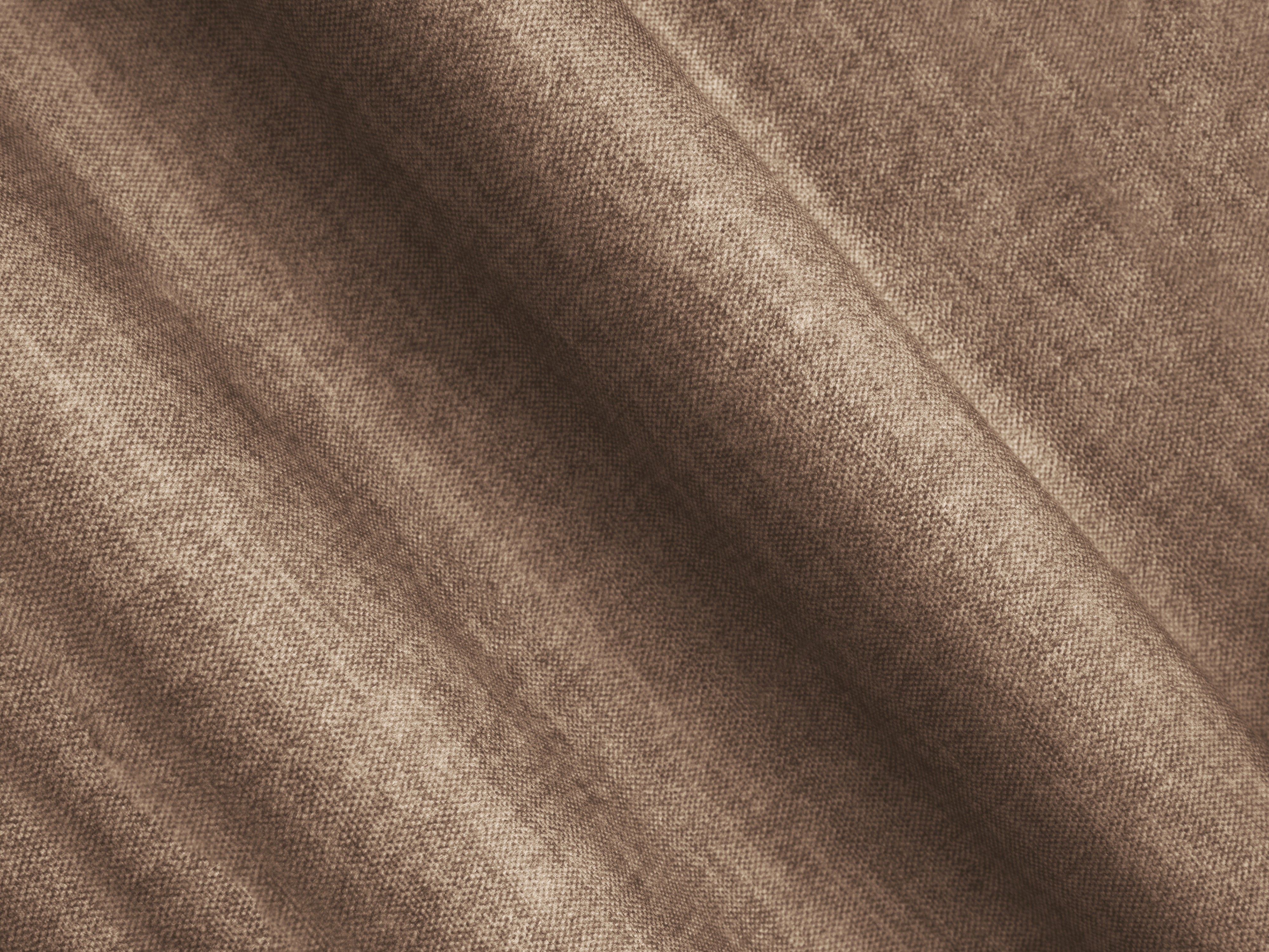 Velvet sofa for 4 people ROGER dark beige