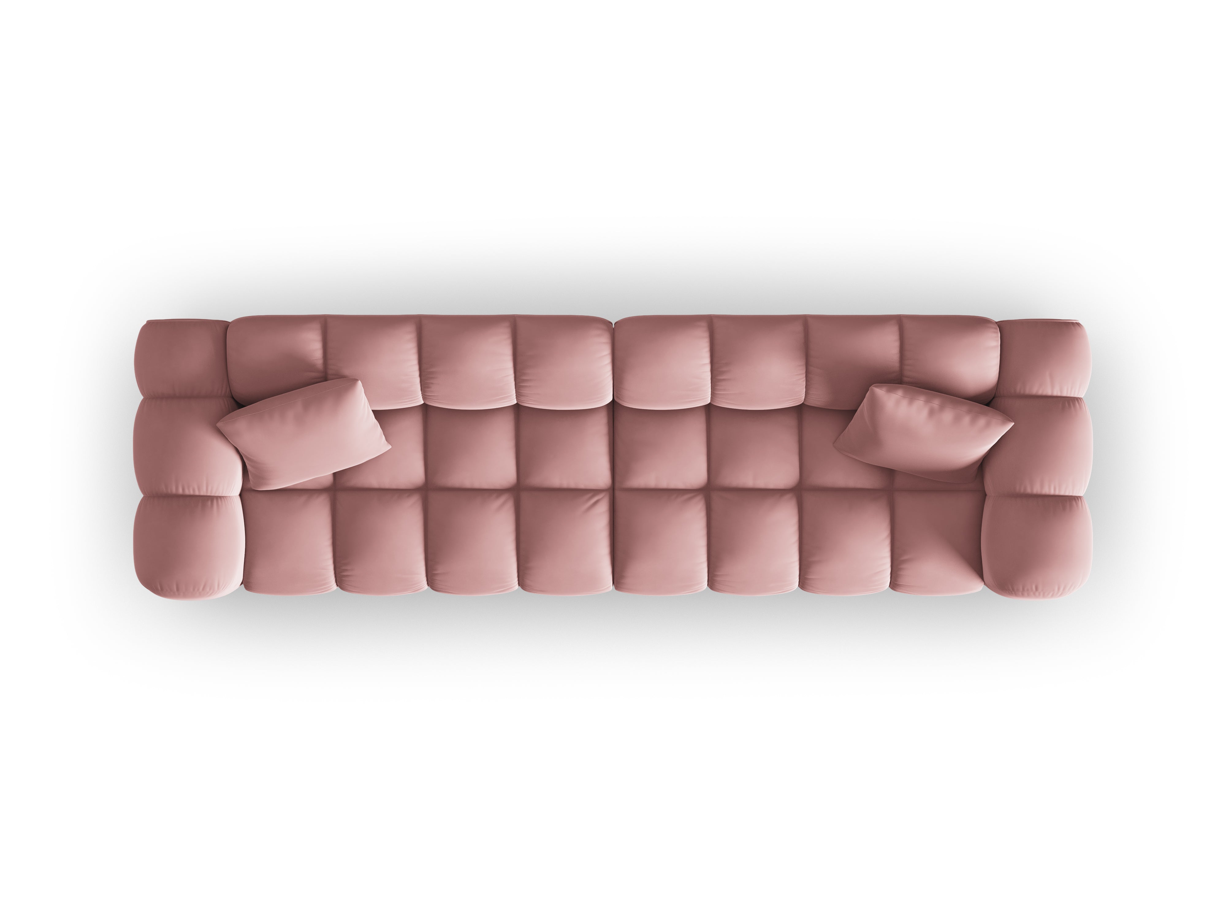 Sofa aksamitna 4-osobowa HALLEY różowy