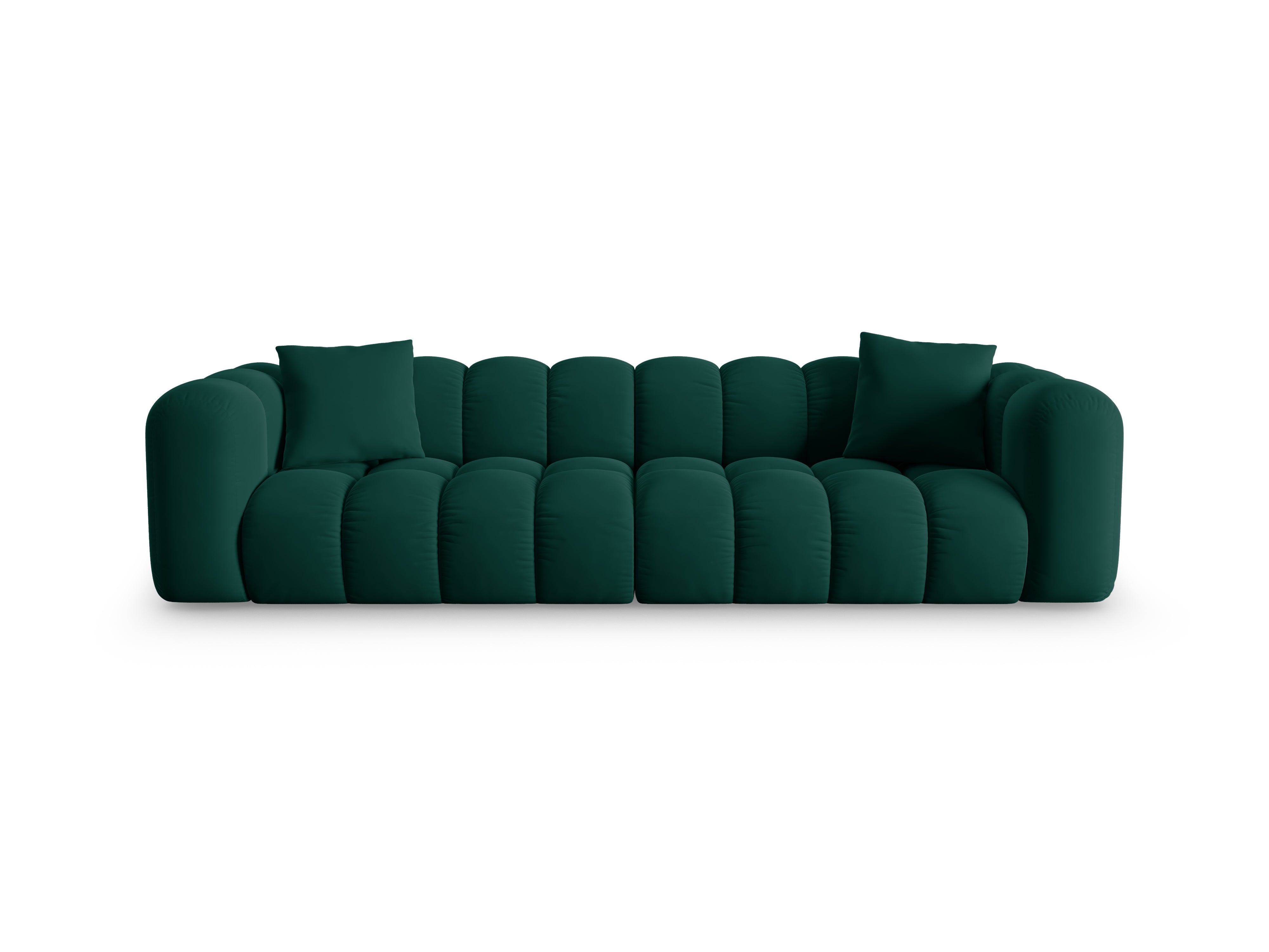 Sofa aksamitna 4-osobowa HALLEY butelkowa zieleń