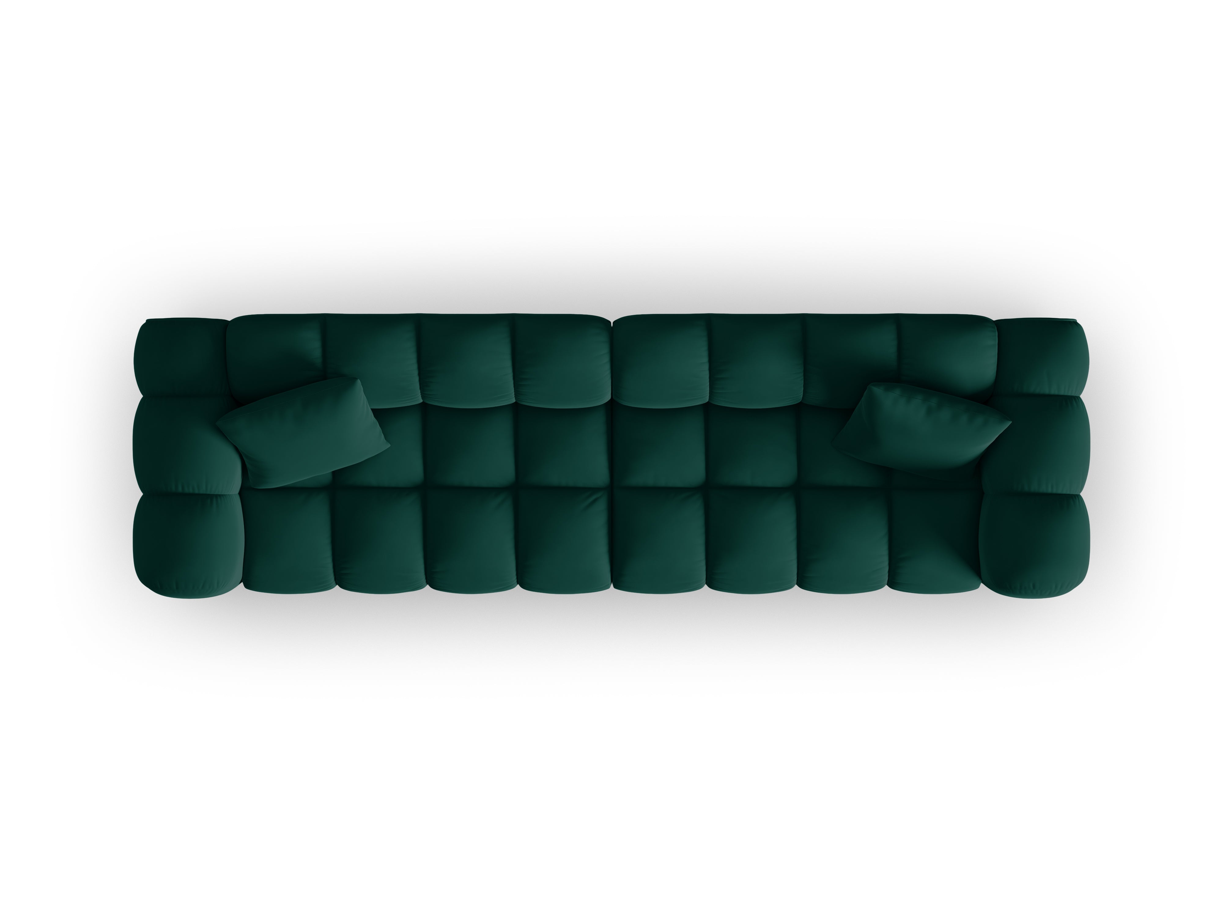 Sofa aksamitna 4-osobowa HALLEY butelkowa zieleń