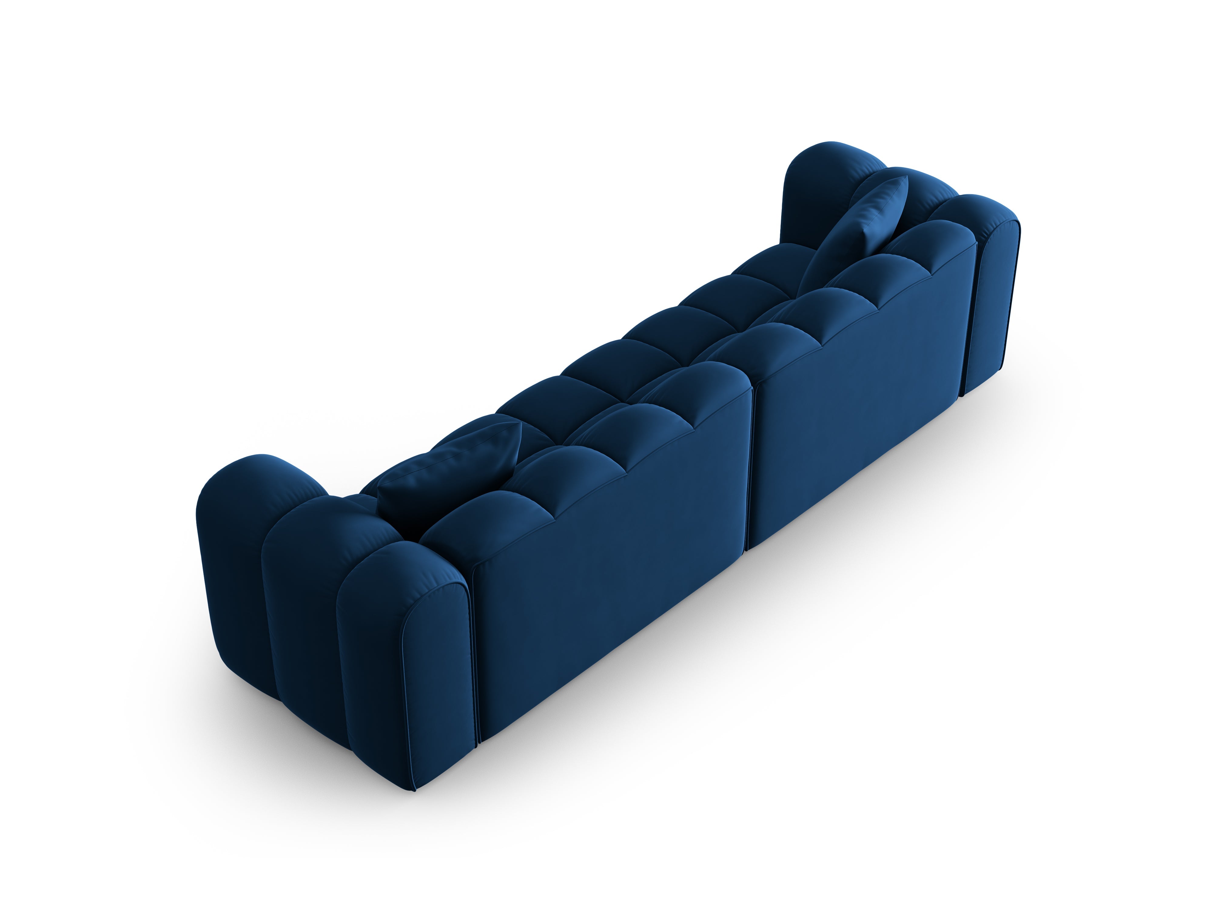 Sofa aksamitna 4-osobowa HALLEY granat królewski