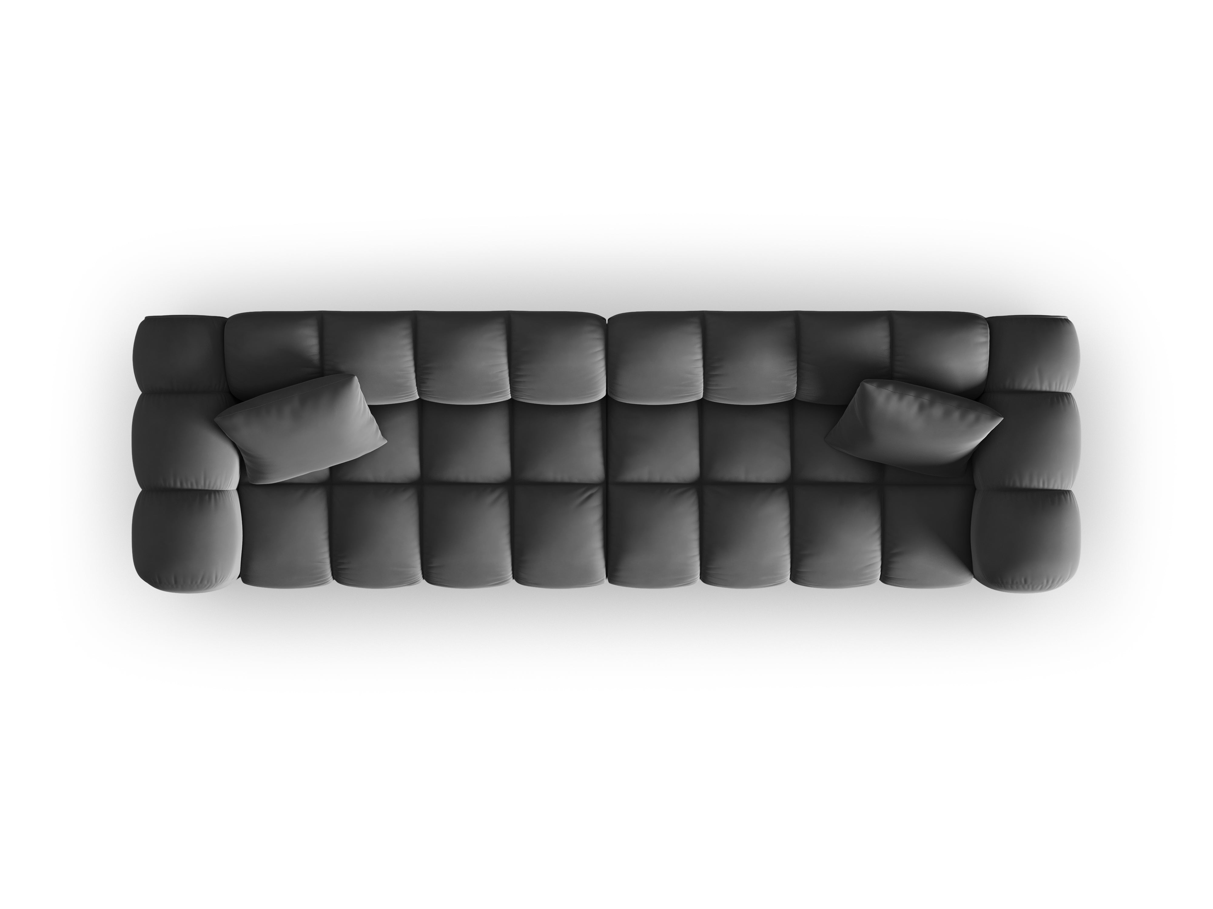 Sofa aksamitna 4-osobowa HALLEY szary