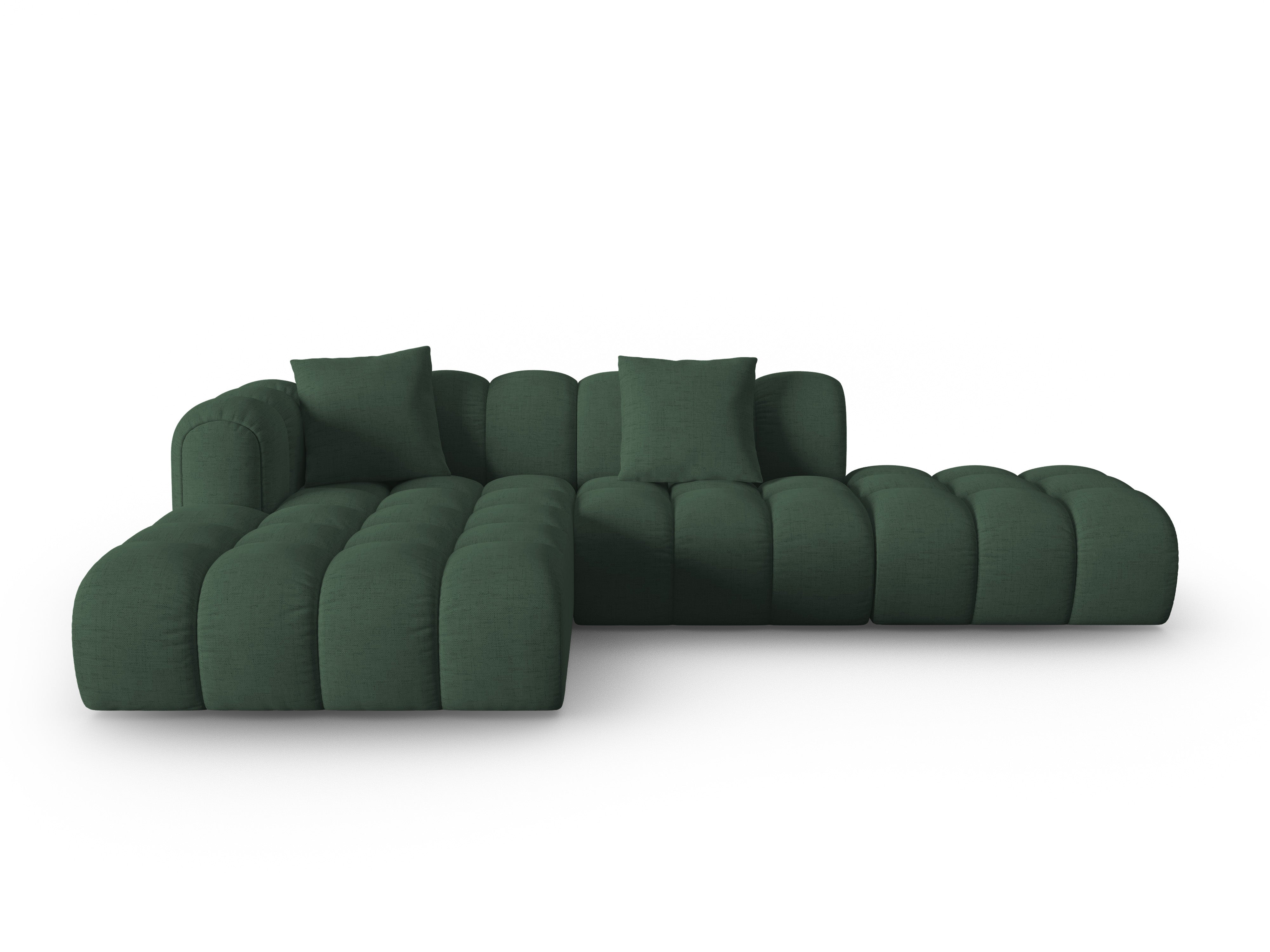 Open left corner sofa ASTRO sea green chenille