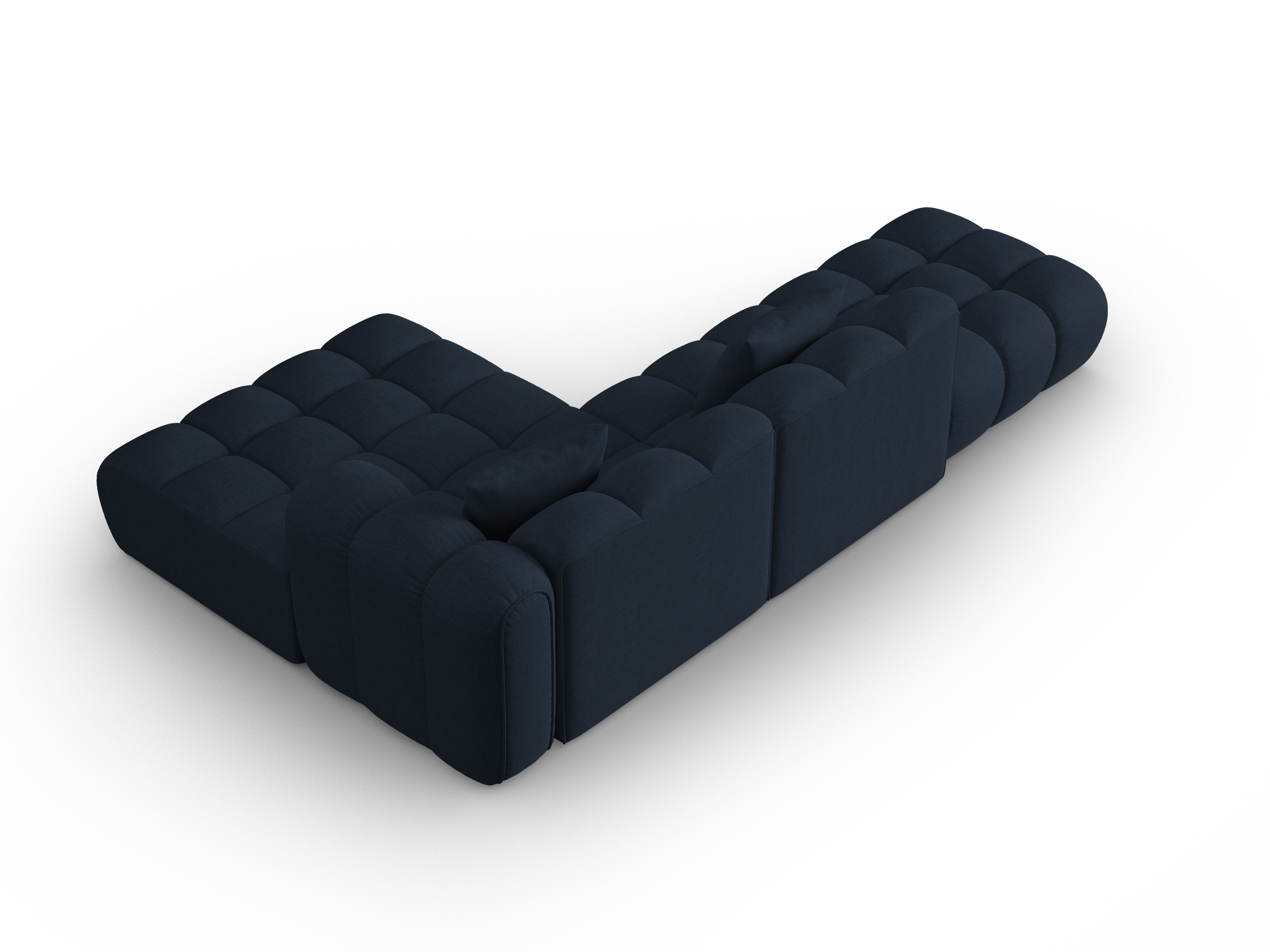 Open right corner sofa ASTRO royal blue chenille
