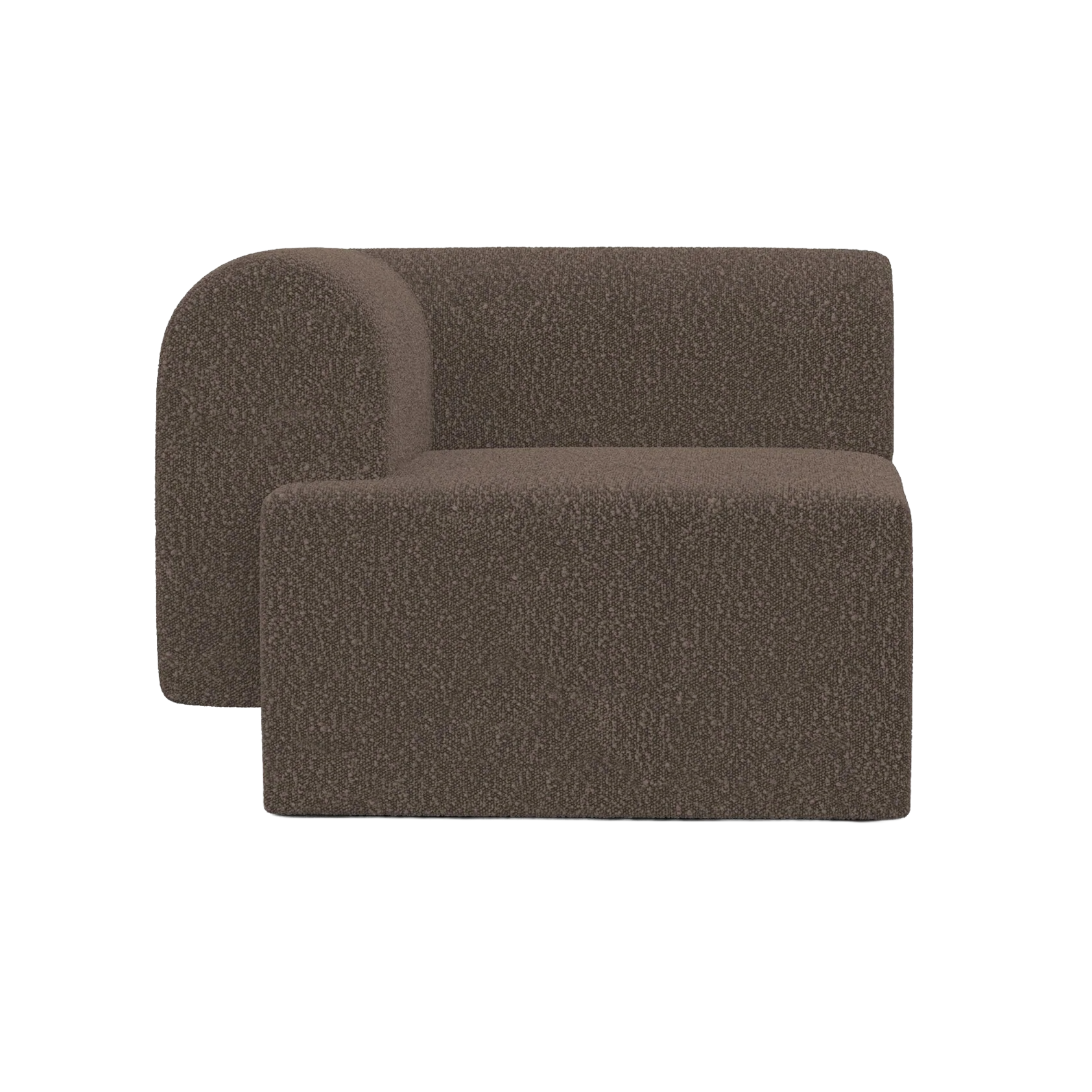 TORI modular sofa - left-side module brown boucle