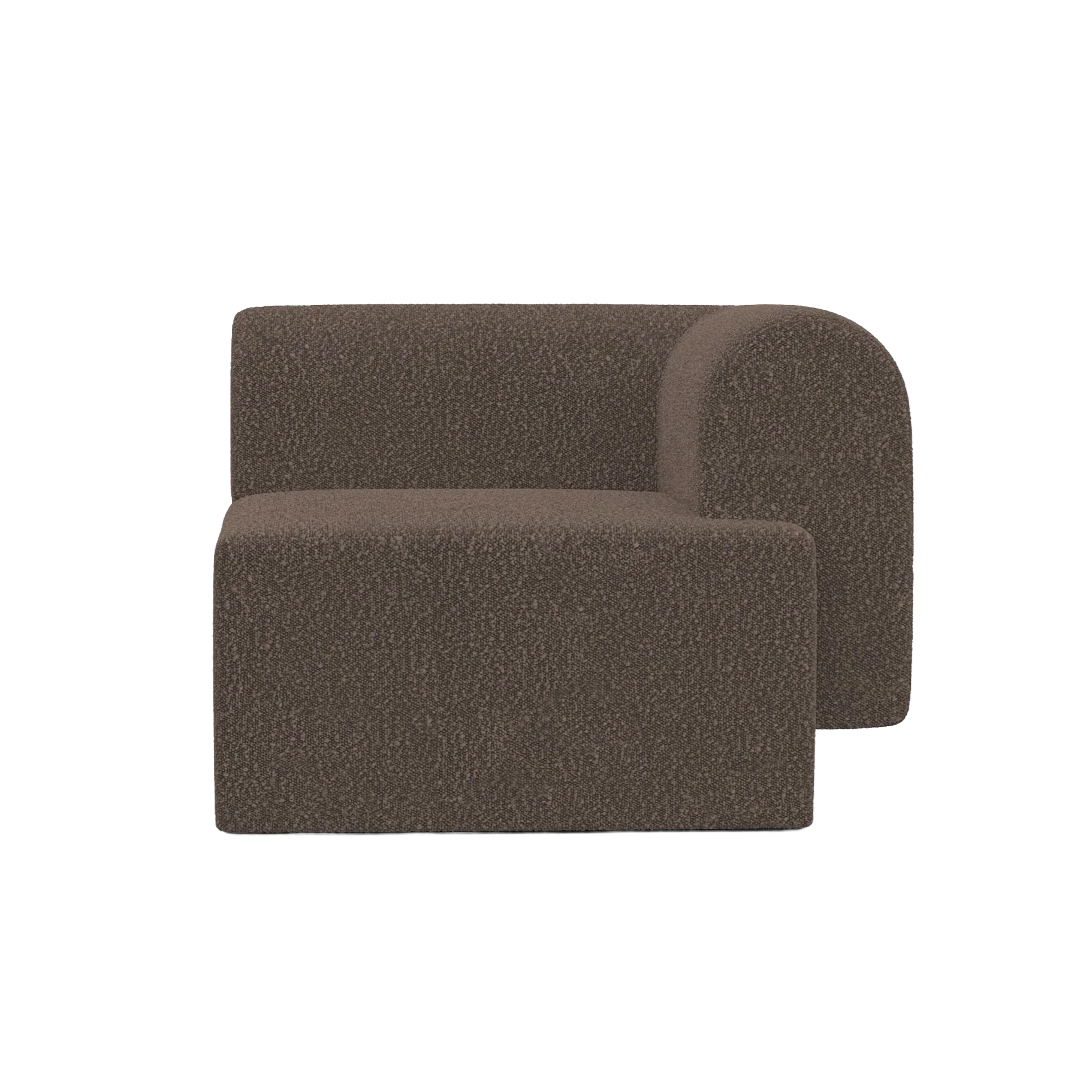 Modulsofa TORI - rechte Modul in braunem Boucle