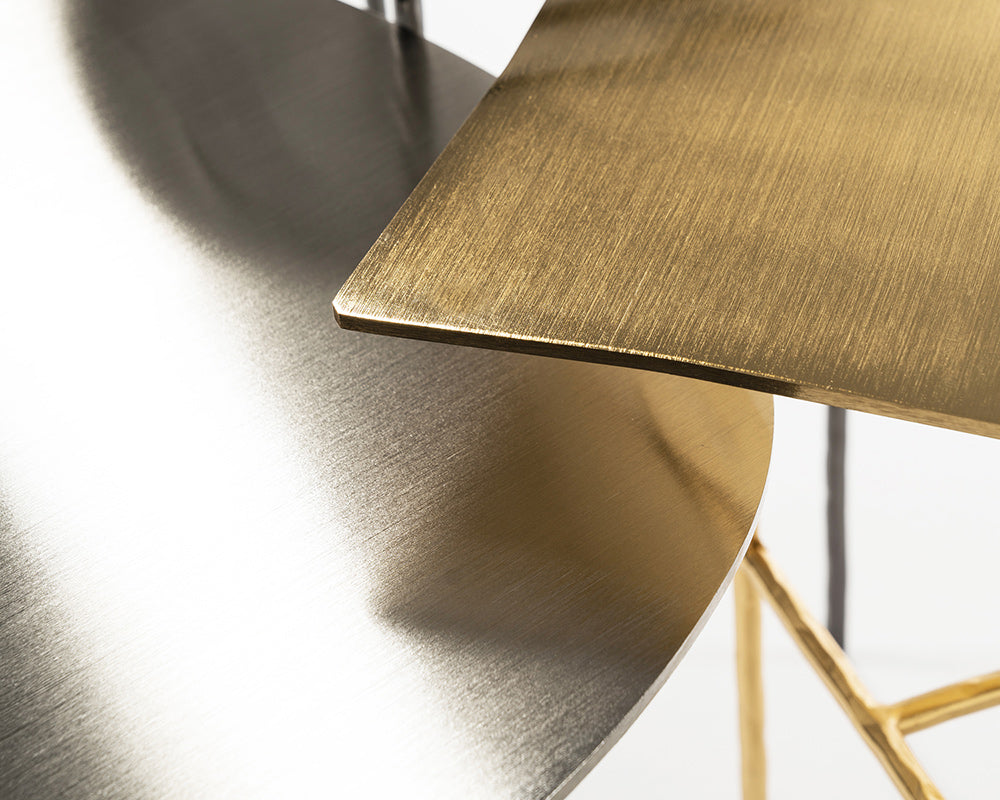 Round coffee table XXX nickel