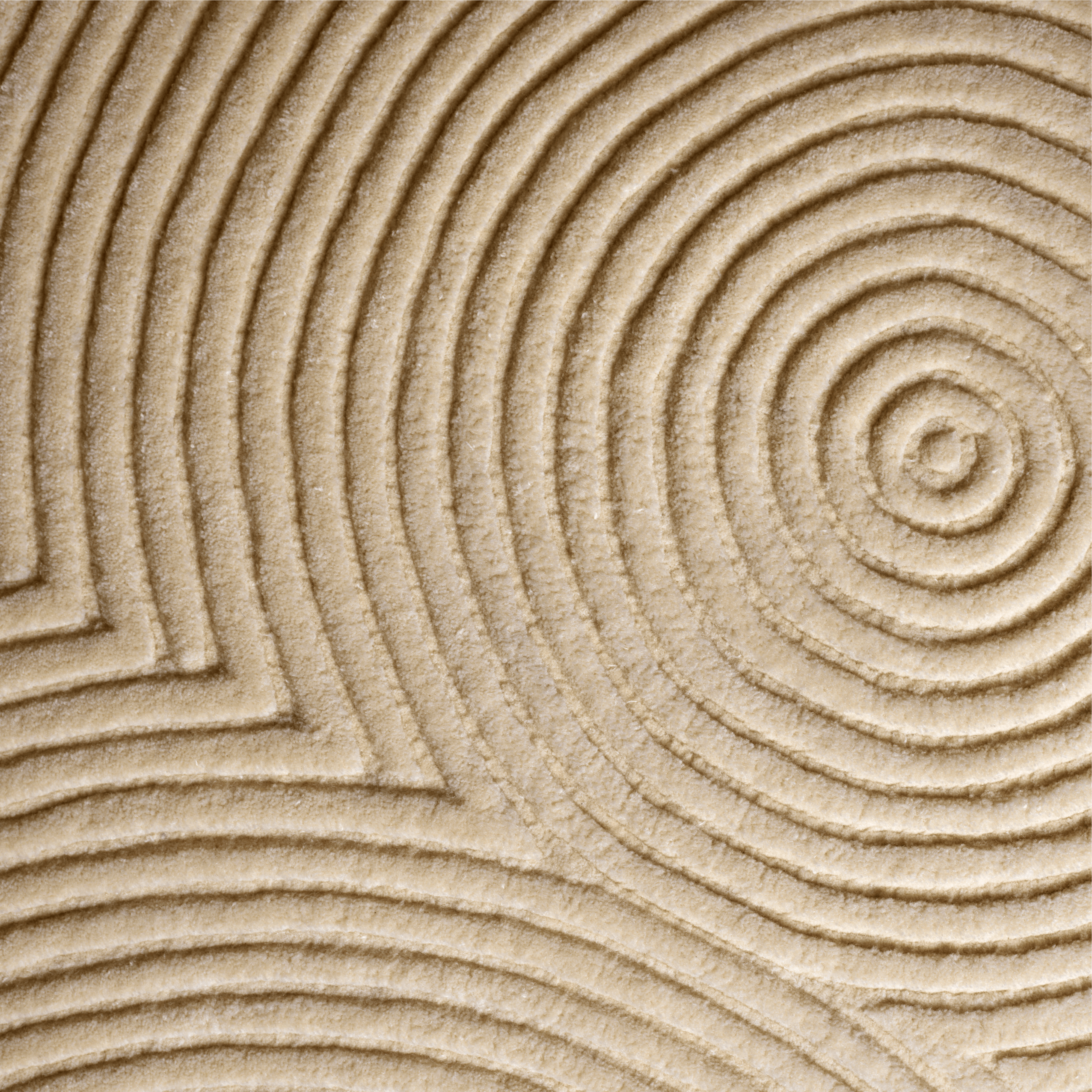 Zen abgerundeter beige Teppich
