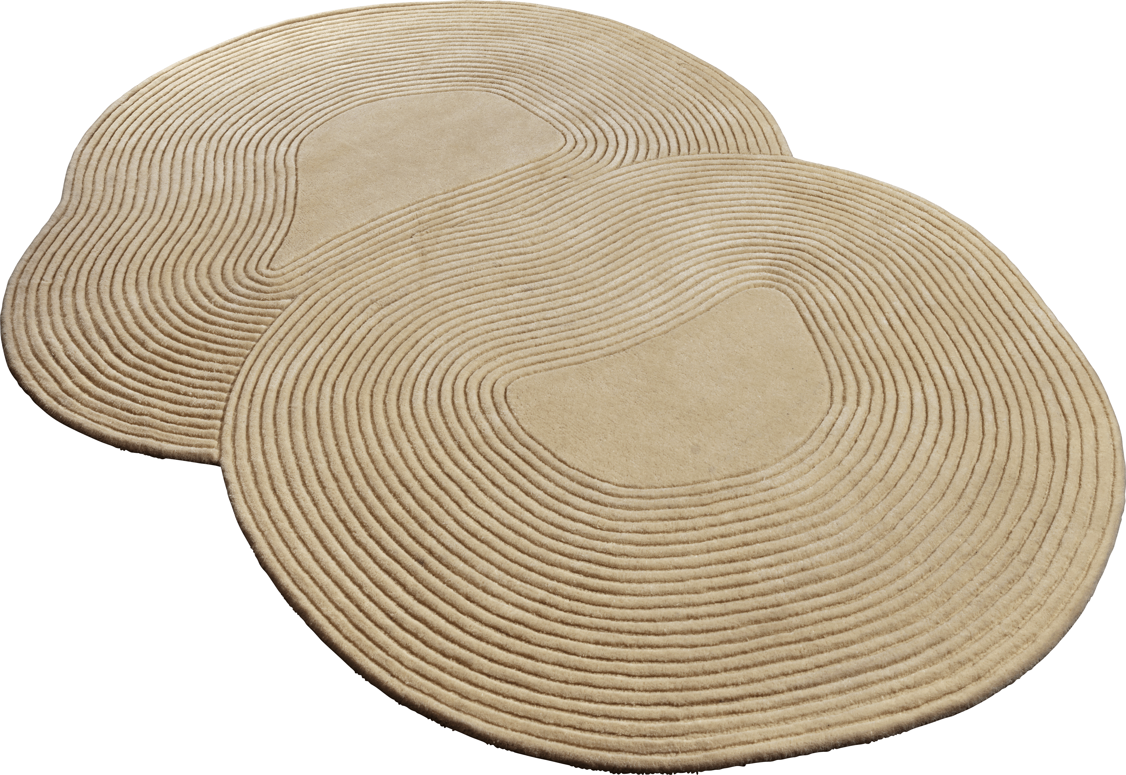 Zen -geformter beige Teppich