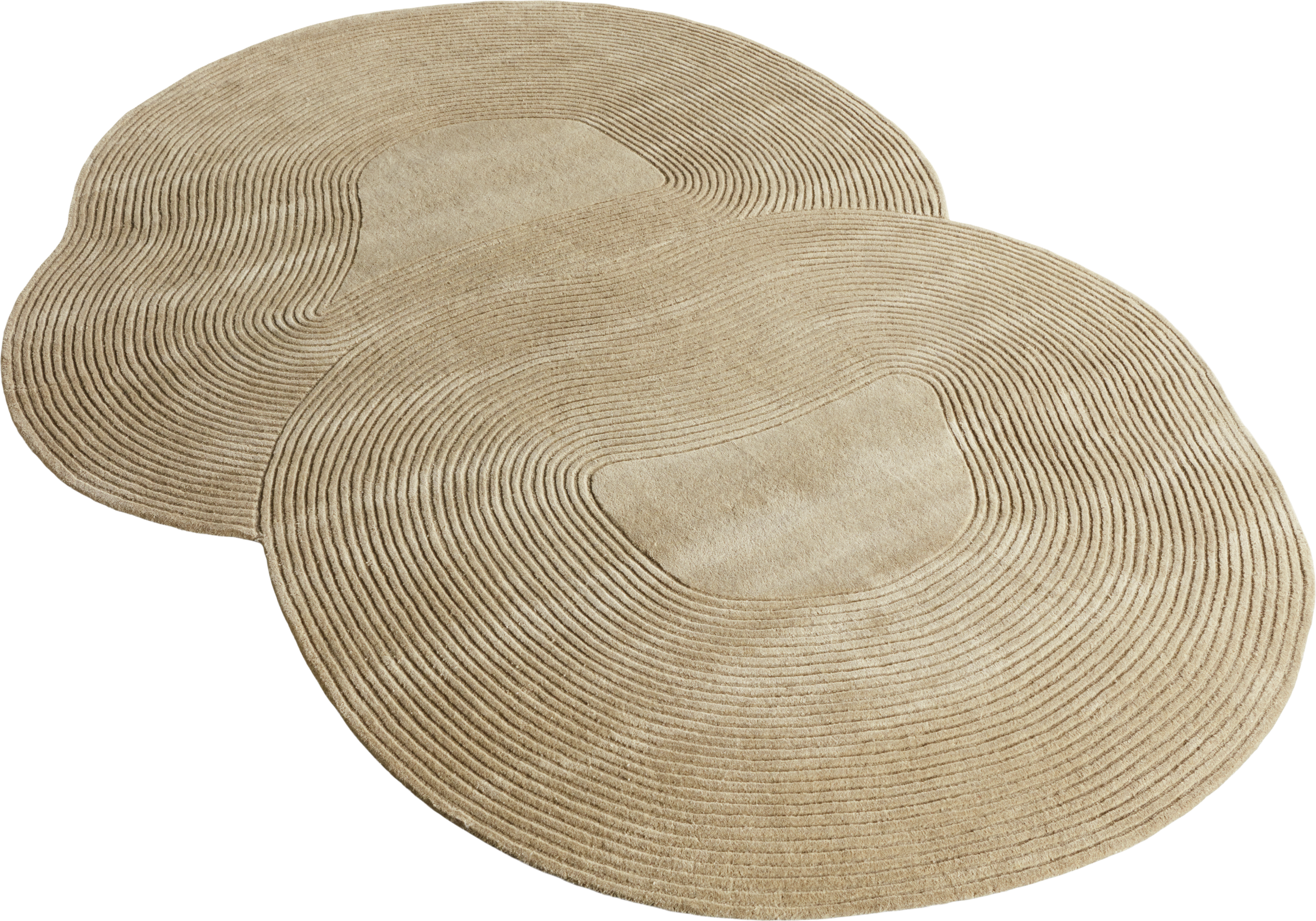 Zen -geformter beige Teppich
