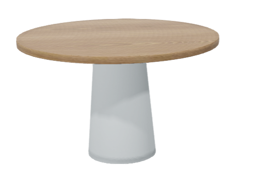 Round table container oak wood