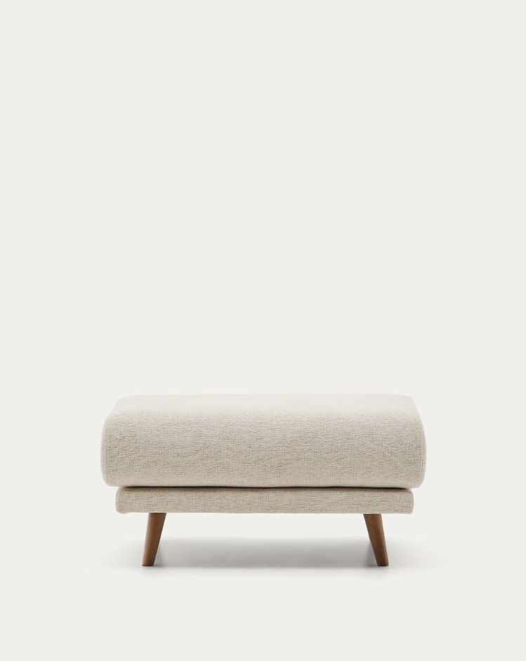 Pouf in the Sielilian fabric karin cream