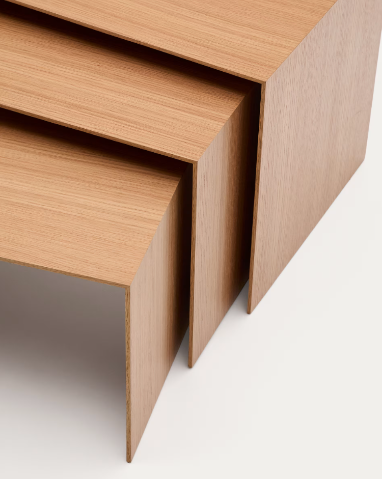 Set of side tables Litto Oak Veneer