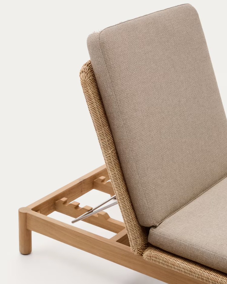 Leżak GALEA drewno tekowe i rattan