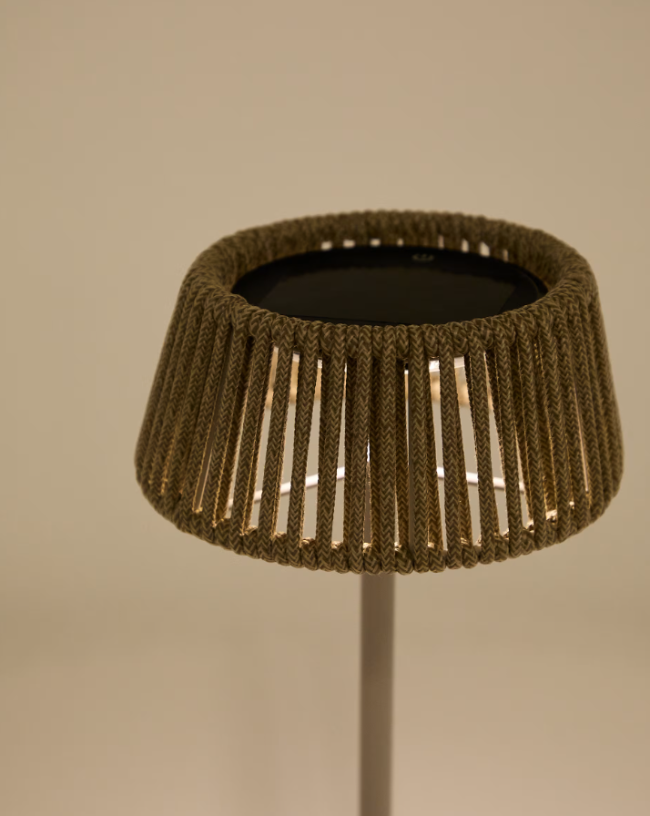 Lampa przenośna ALDET brązowo-szara lina