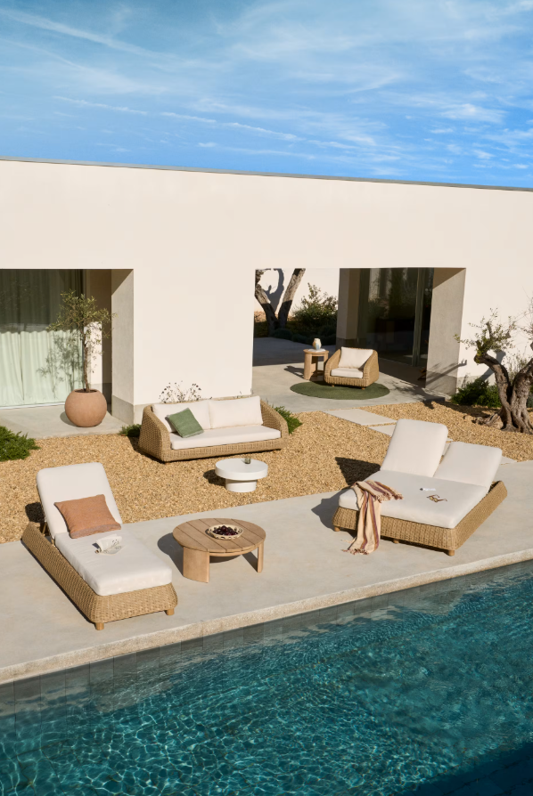 External sofa Merry synthetic rattan