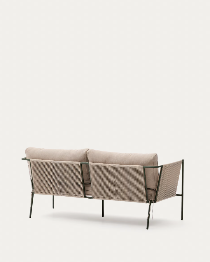 Zivia Écru outer sofa with a steel base