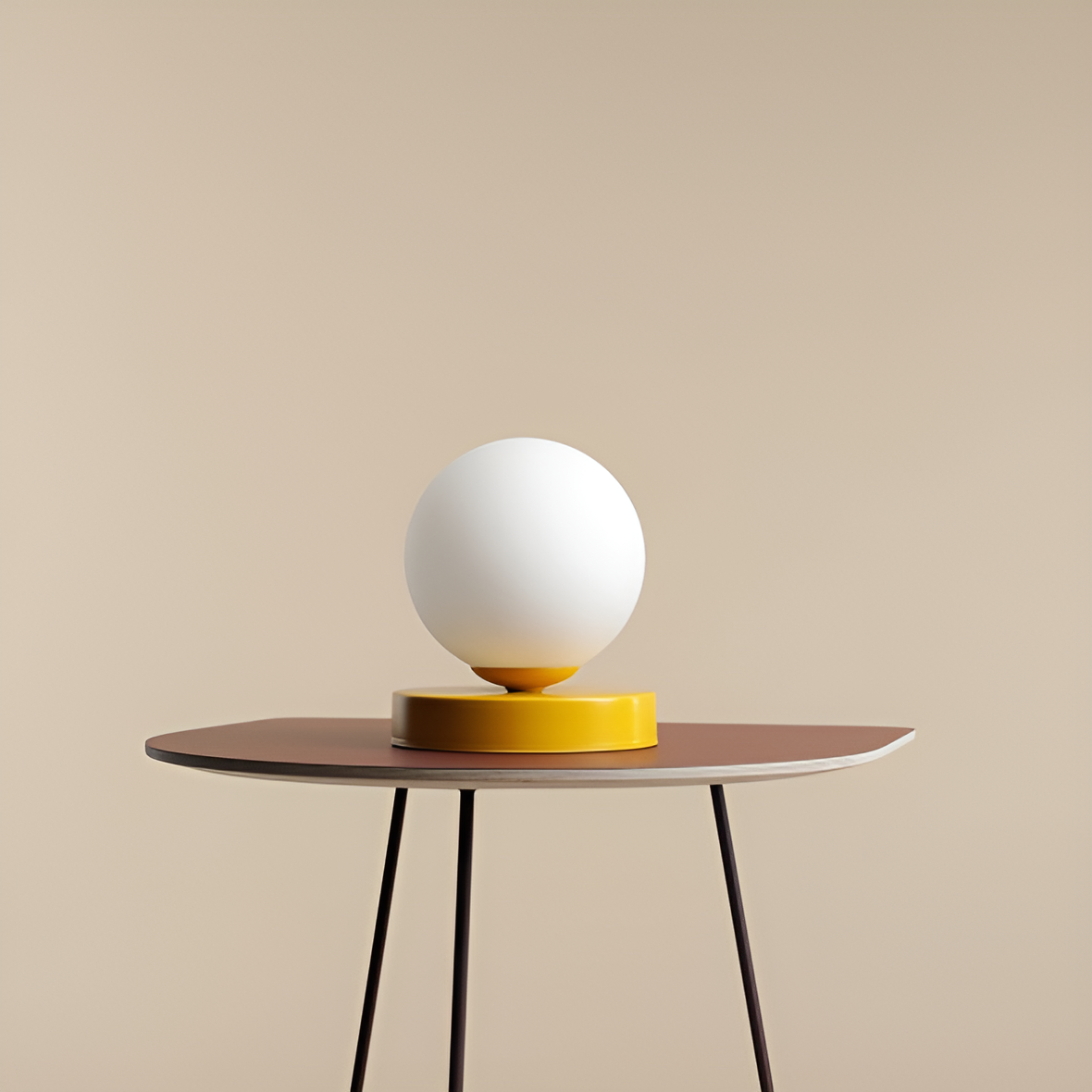 Lampa stołowa BALL musztardowy