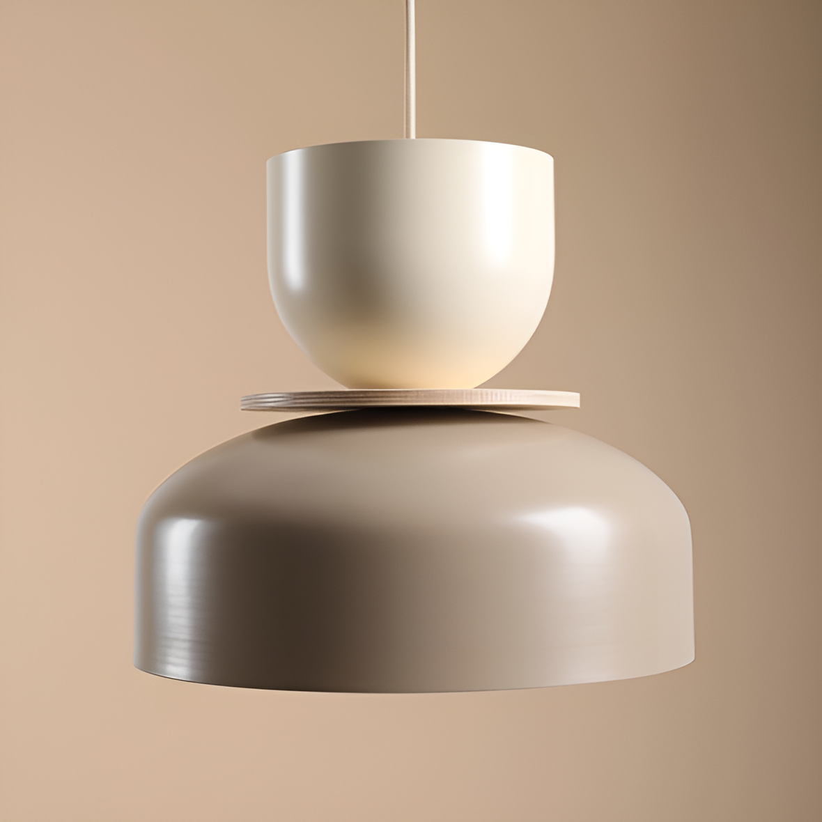 Lampa wisząca UTO kremowy z beżowym