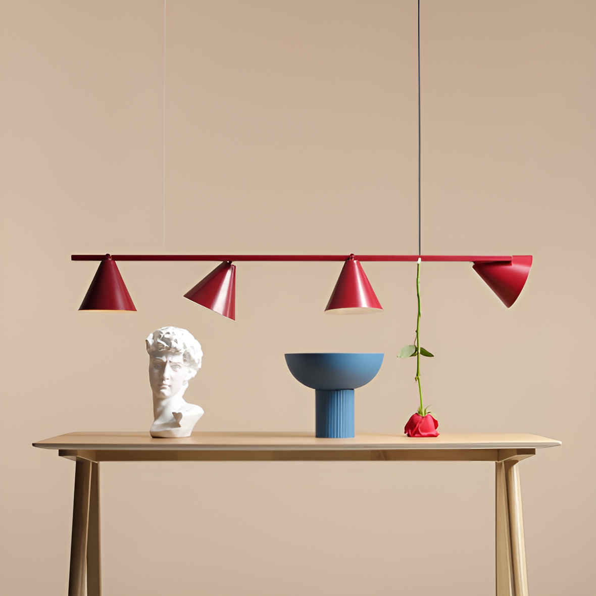 Lampa wisząca FORM QUATRO bordowy