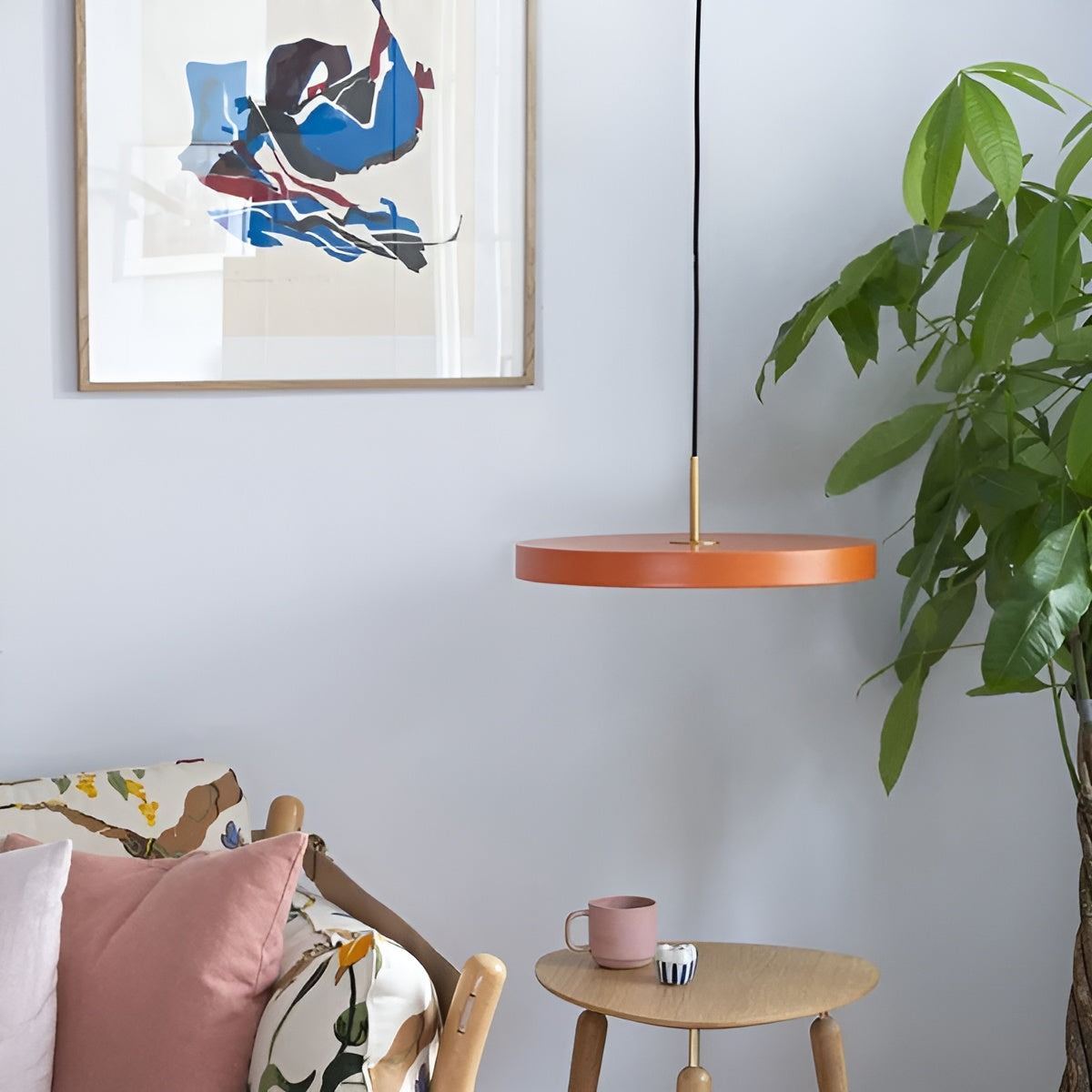 Lampa wisząca ASTERIA PLUS pomarańczowy ze złotą wstawką